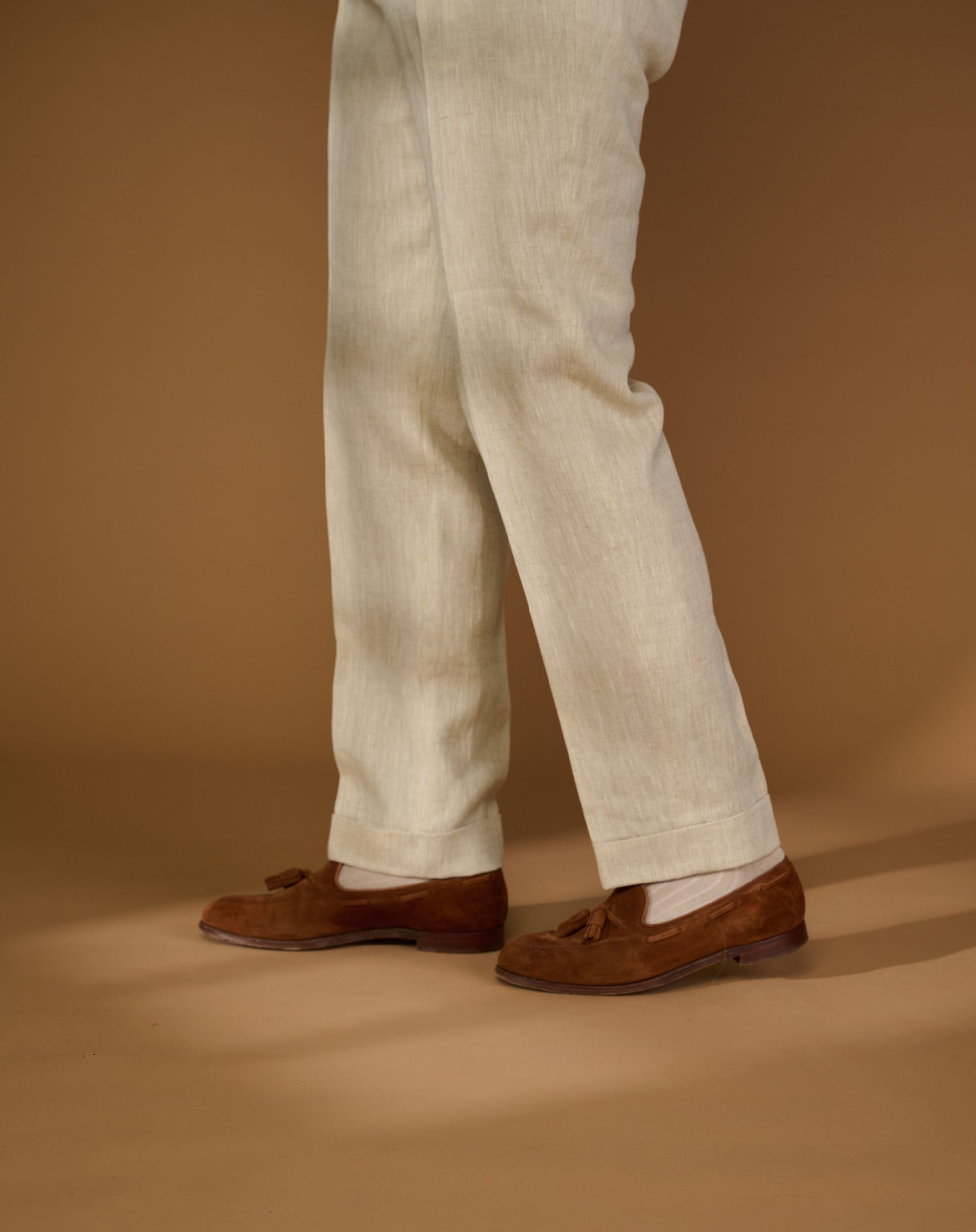 Vintage Cut Beige Linen