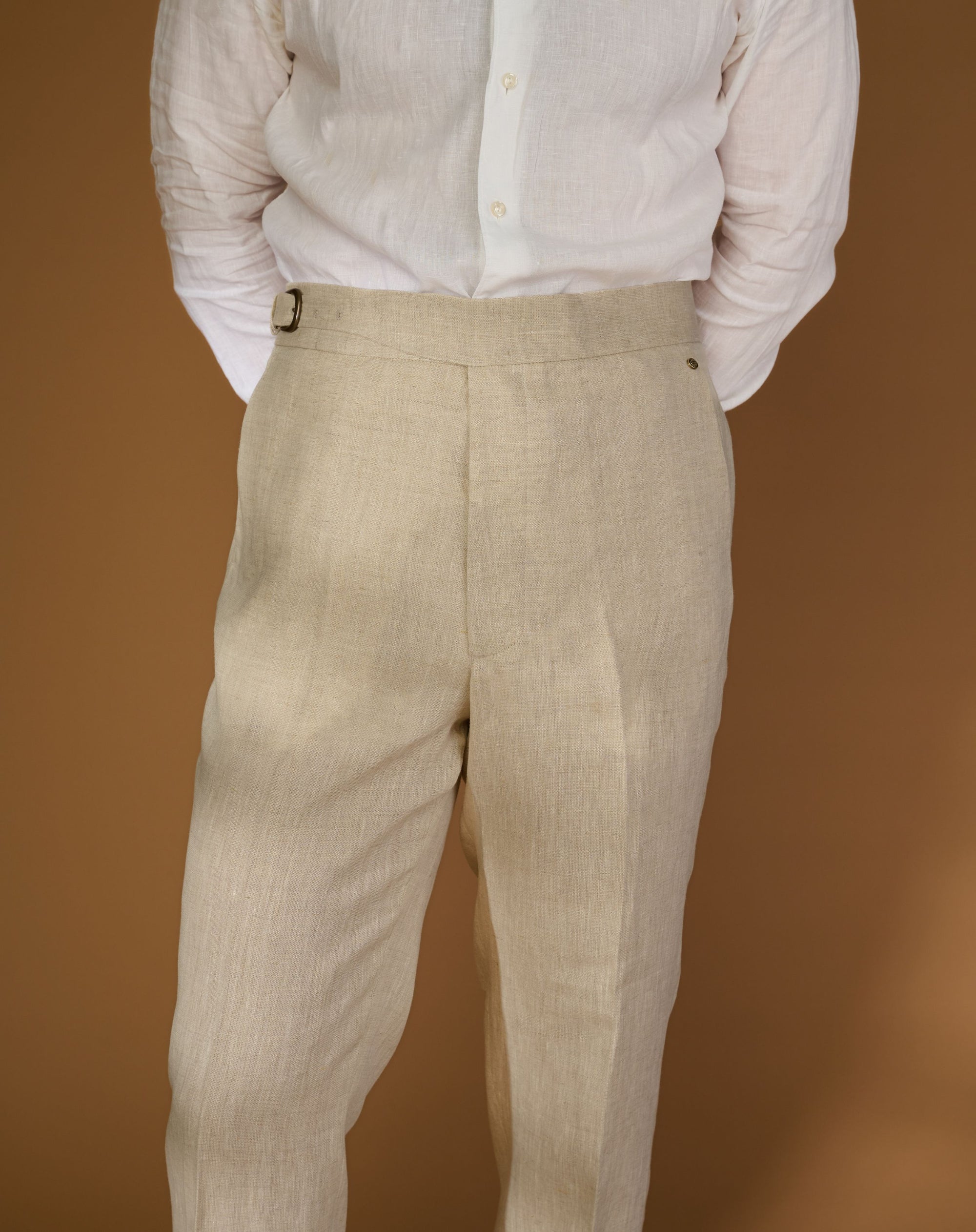 Vintage Cut Beige Linen