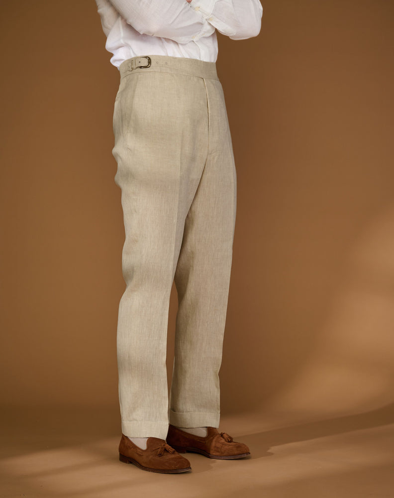 
                  
                    Load image into Gallery viewer, Vintage Cut Beige Linen
                  
                