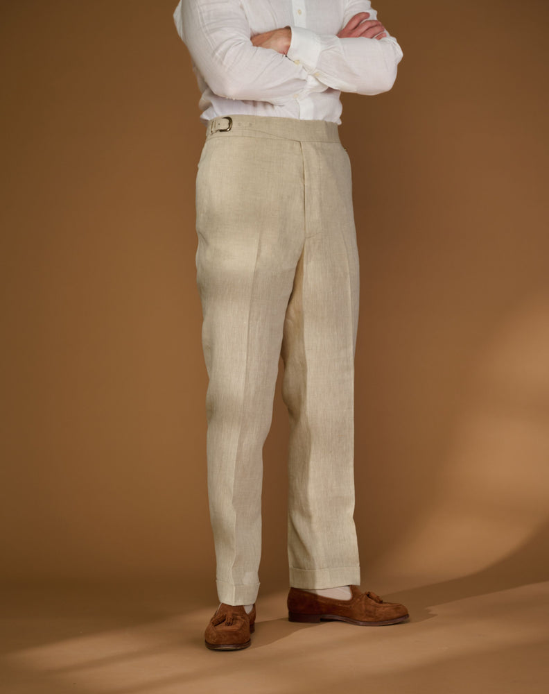 
                  
                    Load image into Gallery viewer, Vintage Cut Beige Linen
                  
                