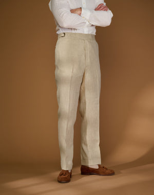
                  
                    Load image into Gallery viewer, Vintage Cut Beige Linen
                  
                