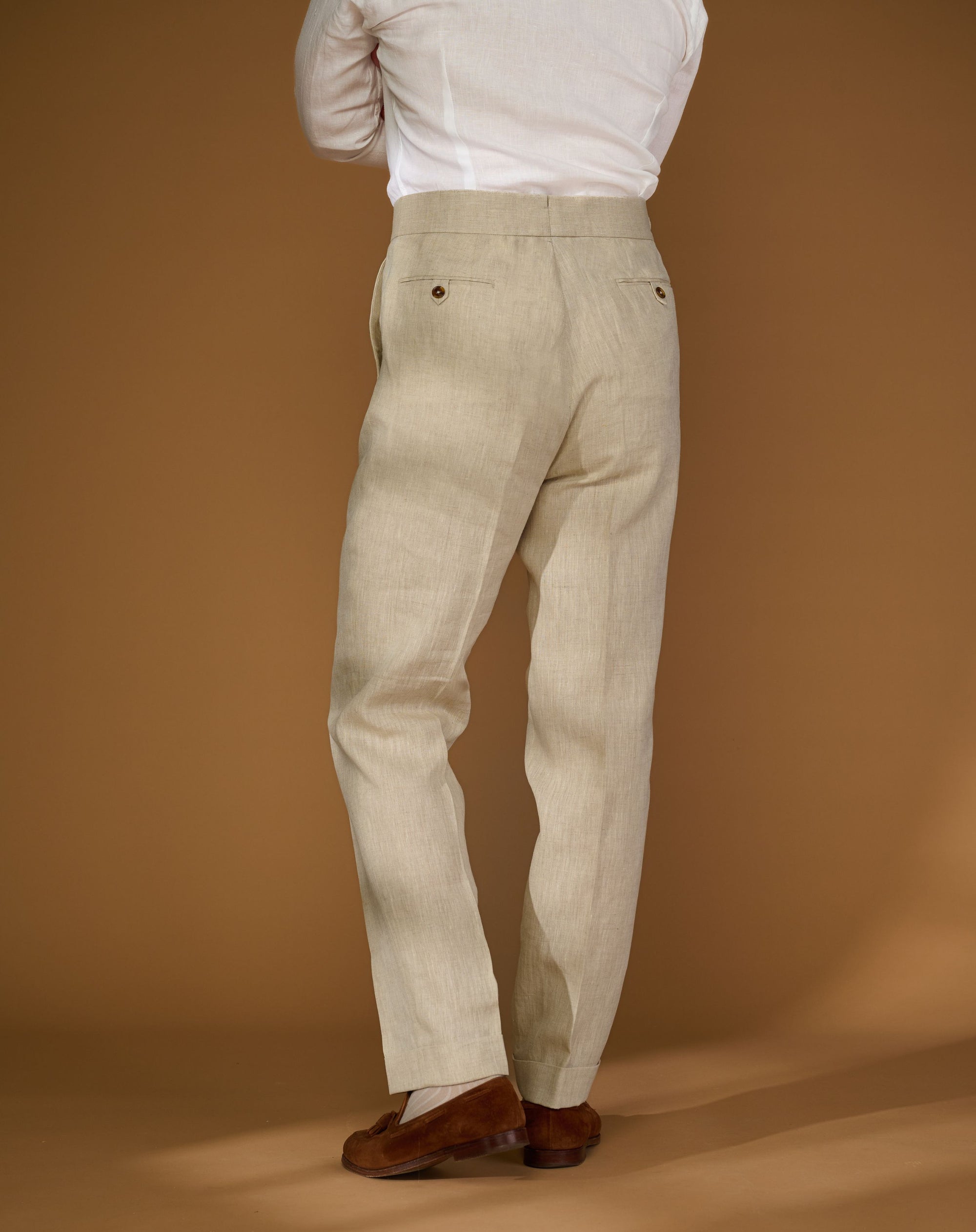 Vintage Cut Beige Linen