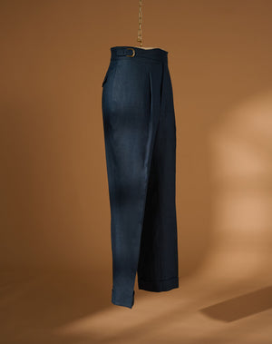 
                  
                    Load image into Gallery viewer, Cadet Cut Dark Blue Linen
                  
                