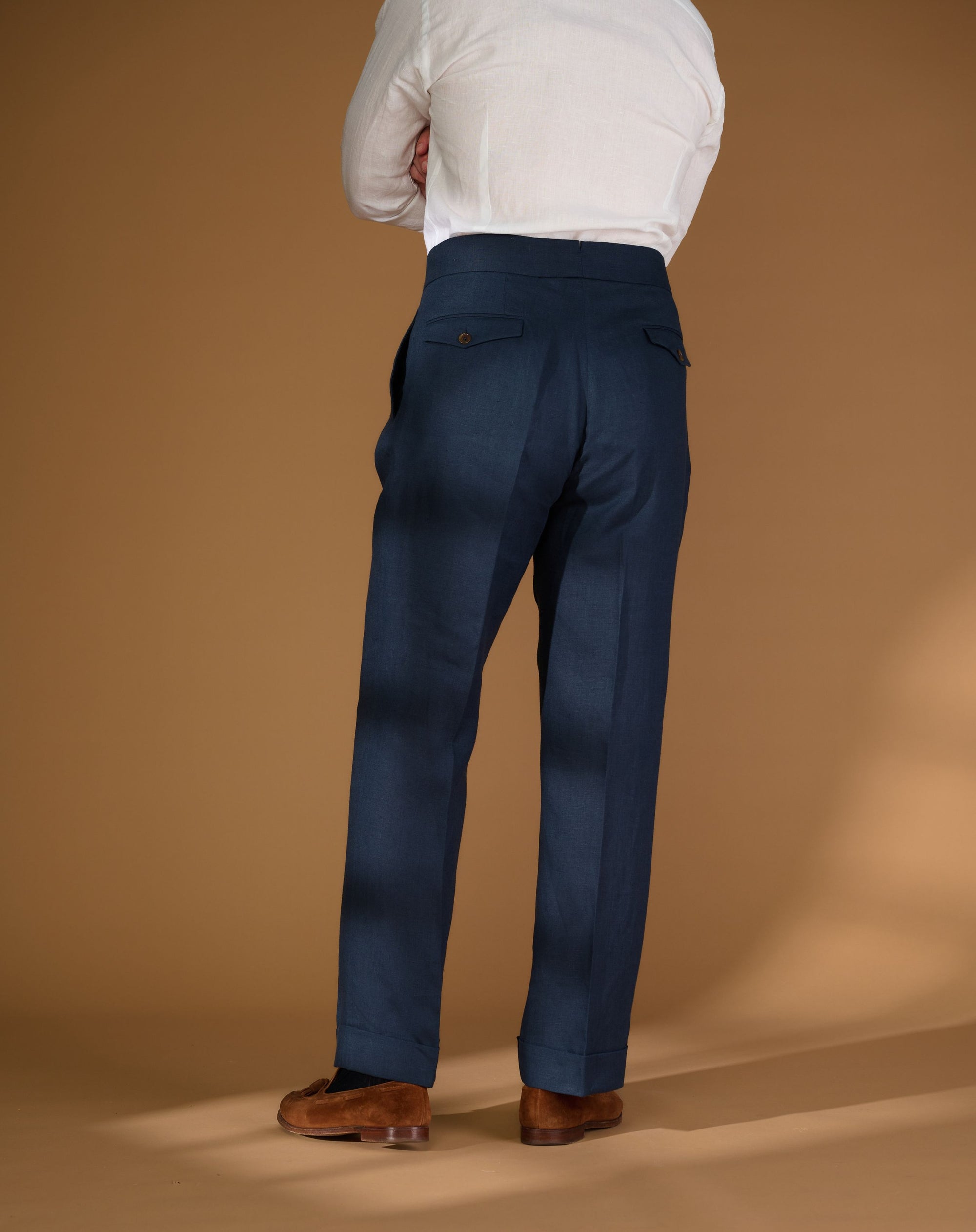 Cadet Cut Dark Blue Linen