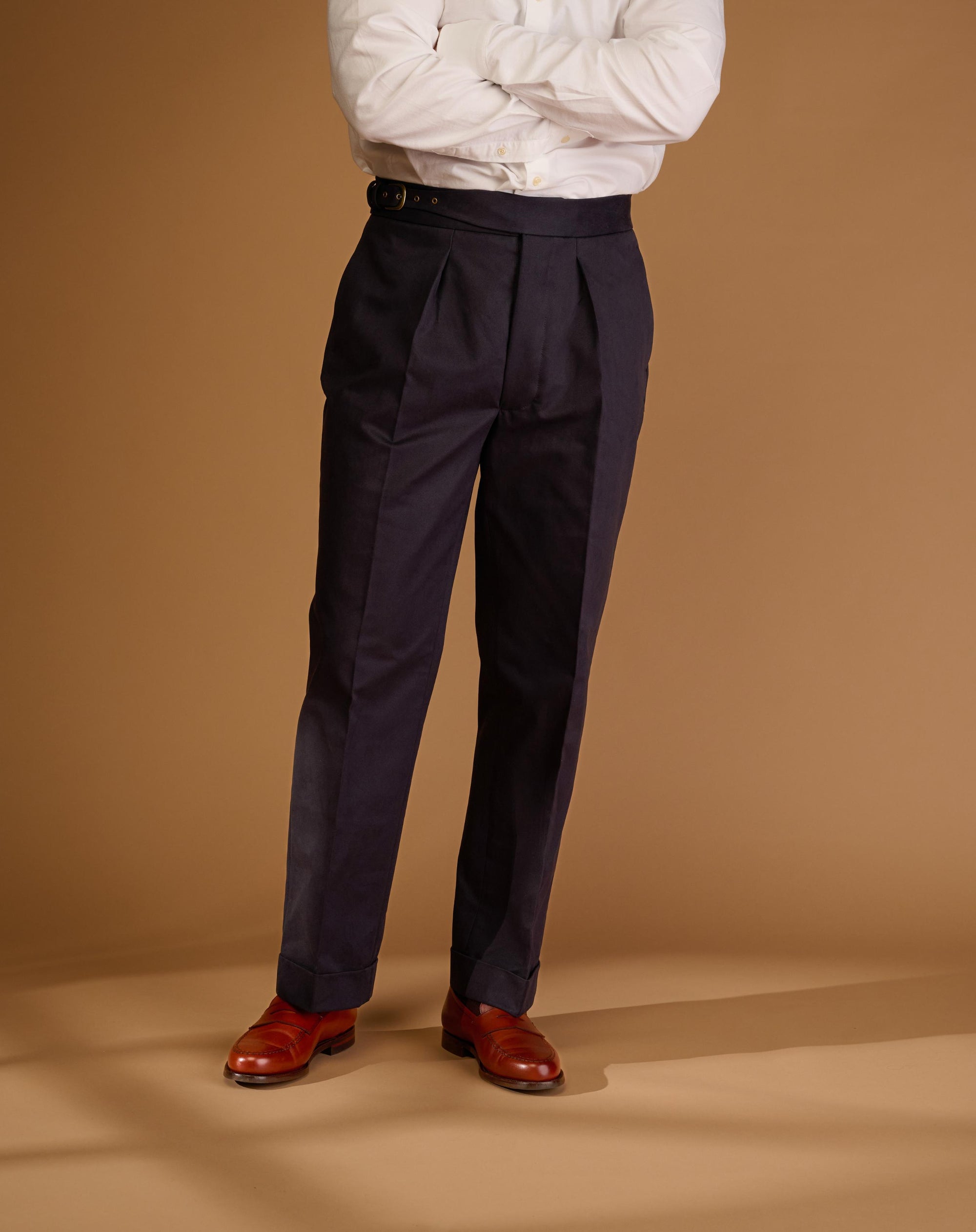 Cadet Cut Navy Blue Cotton