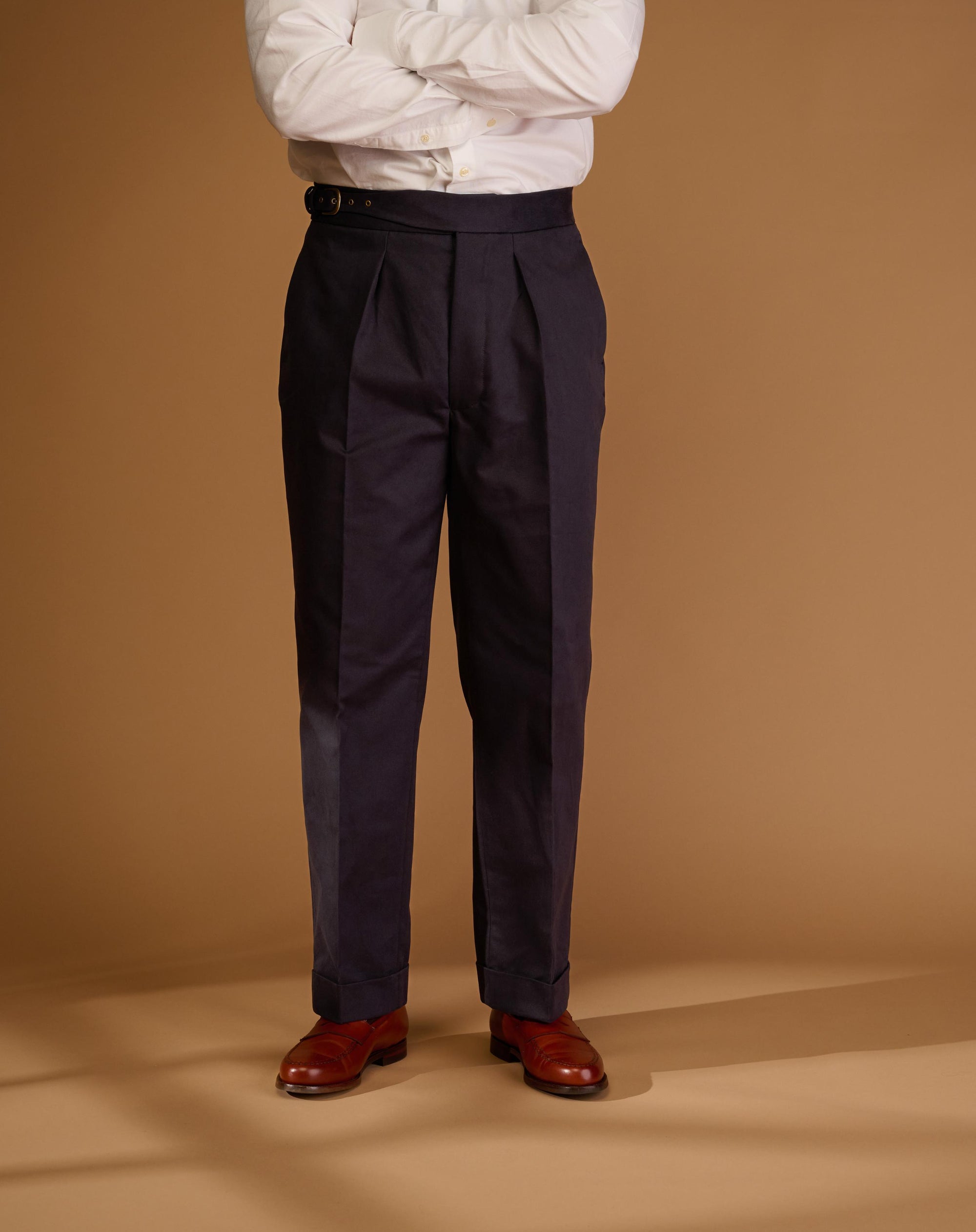 Cadet Cut Navy Blue Cotton
