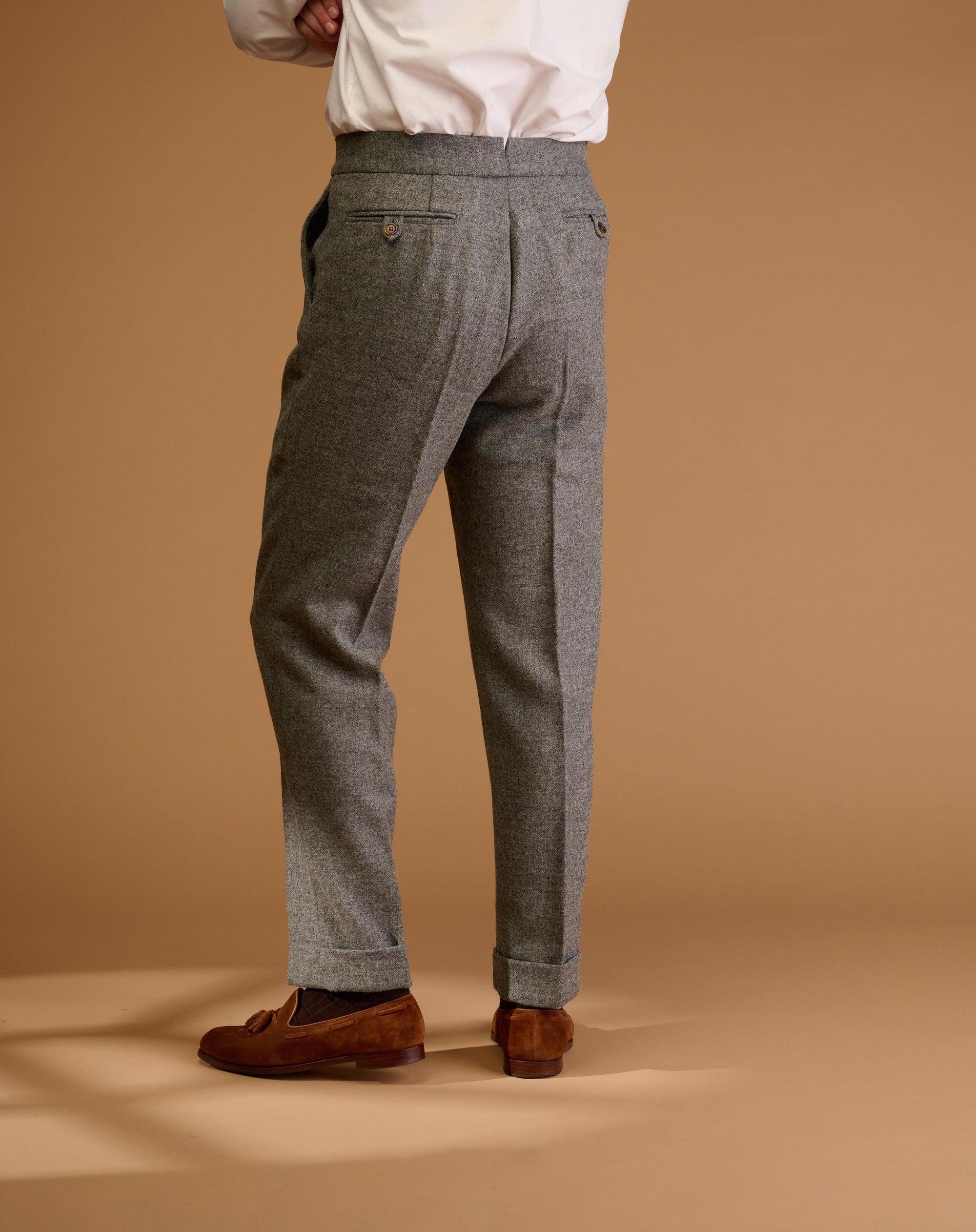 Vintage Cut Flannel Grey Tweed