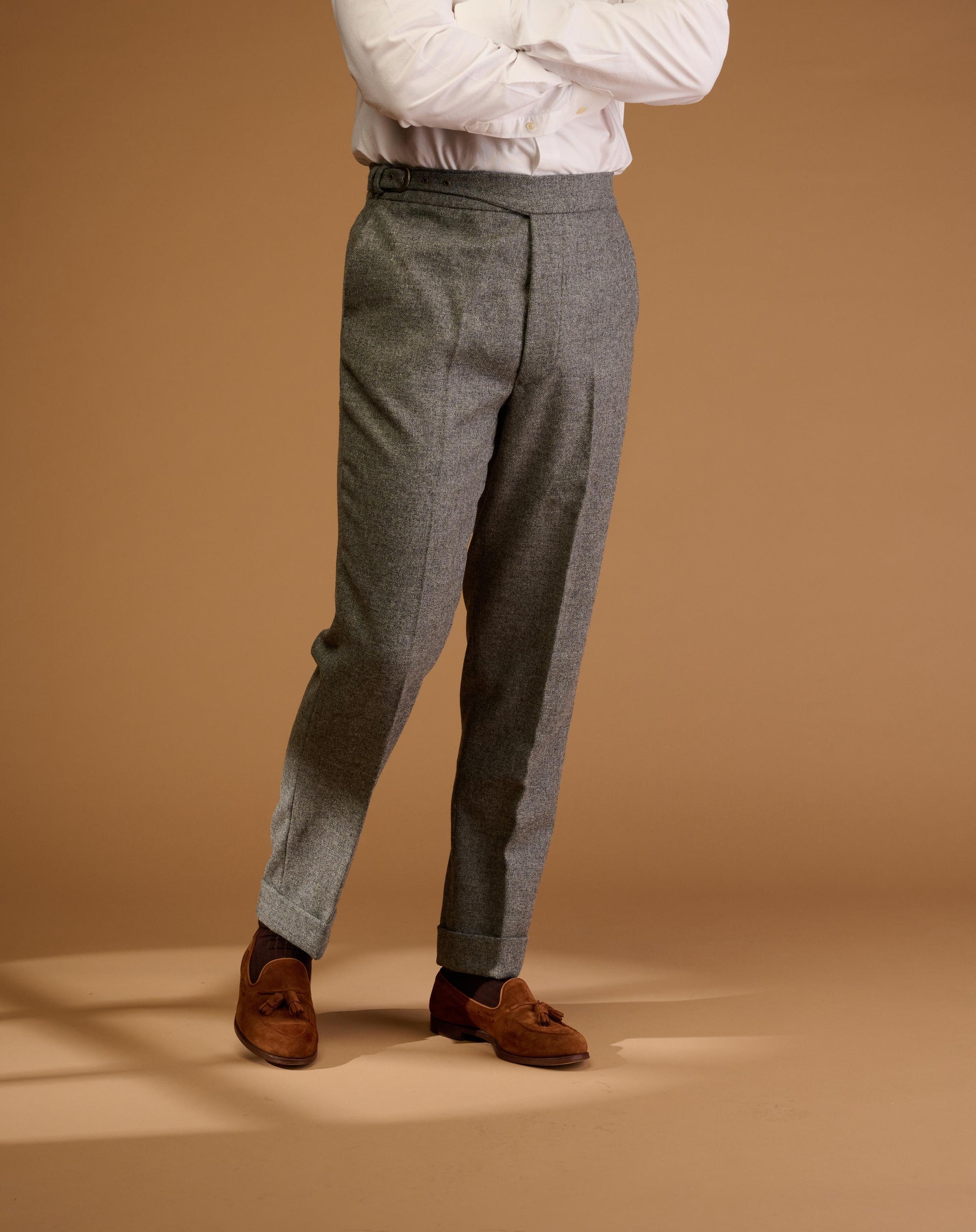 Vintage Cut Flannel Grey Tweed