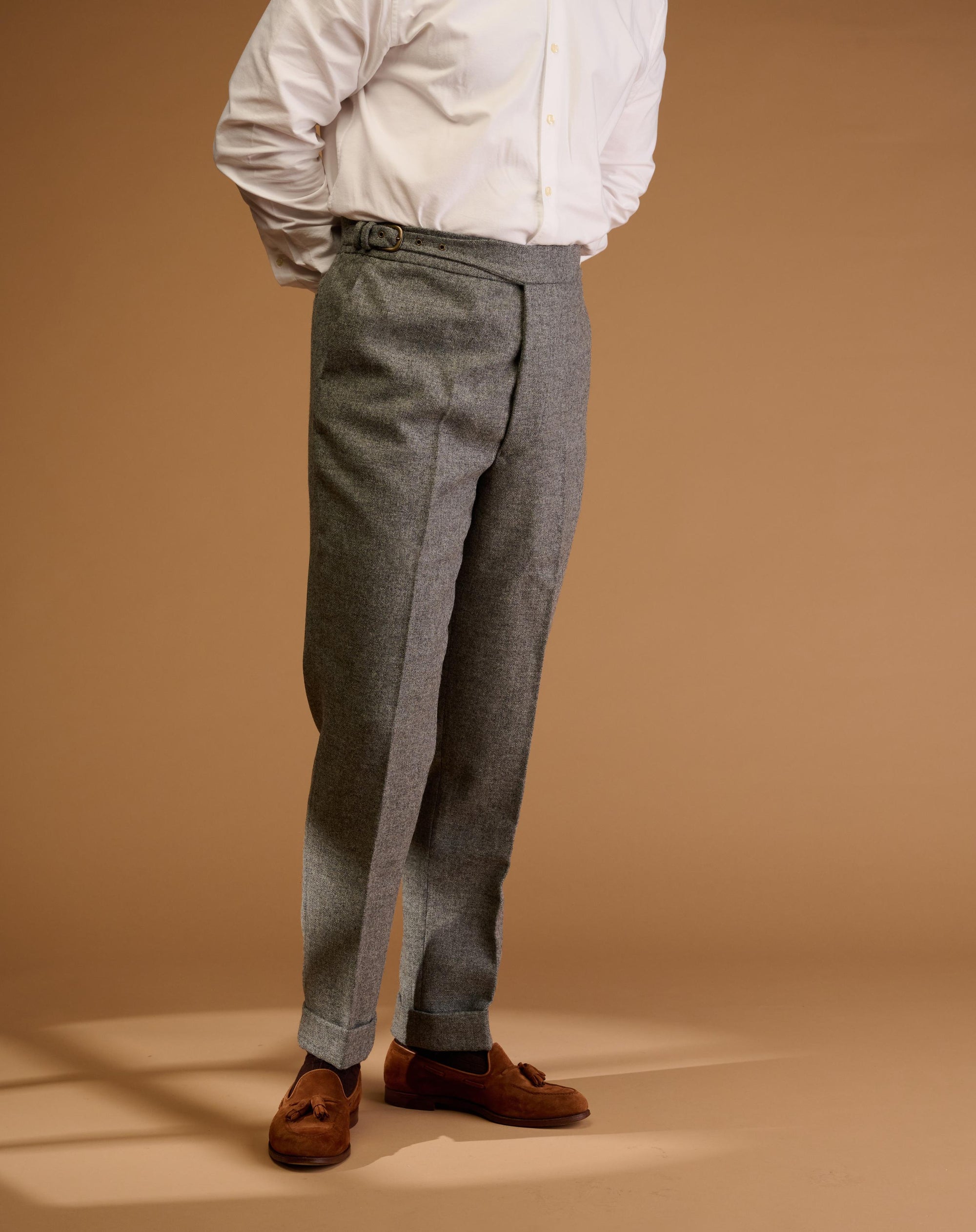 Vintage Cut Flannel Grey Tweed