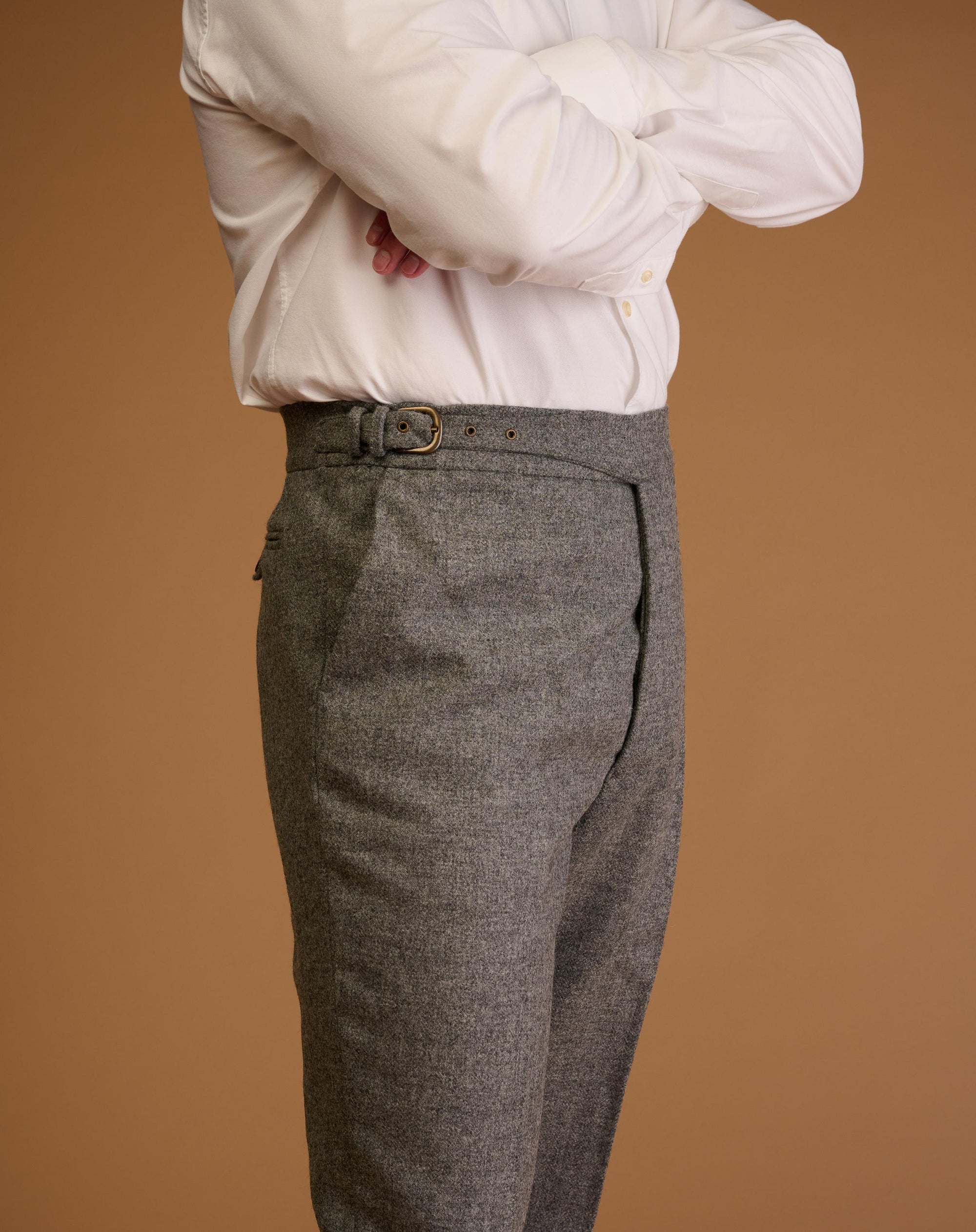 Vintage Cut Flannel Grey Tweed