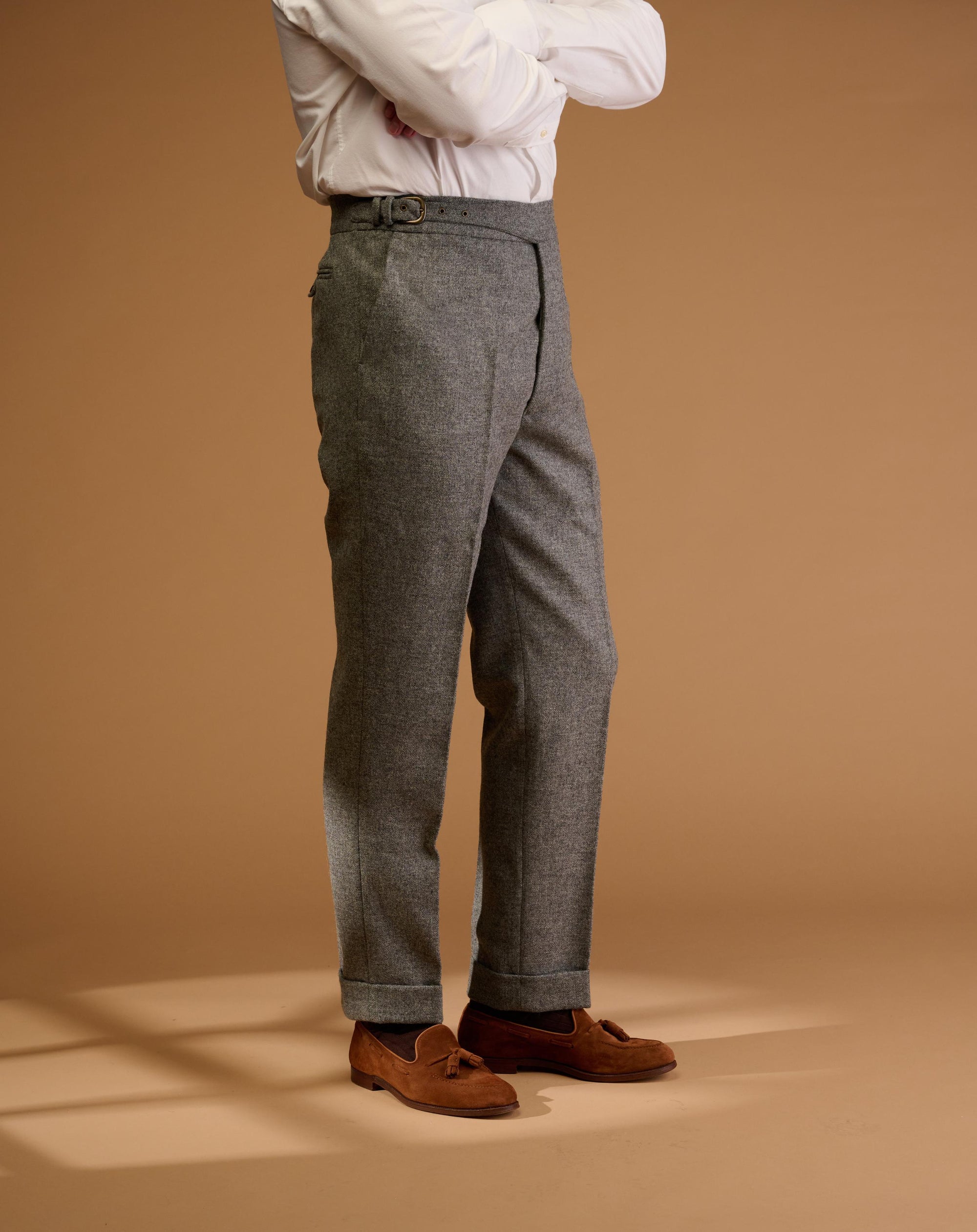 Vintage Cut Flannel Grey Tweed