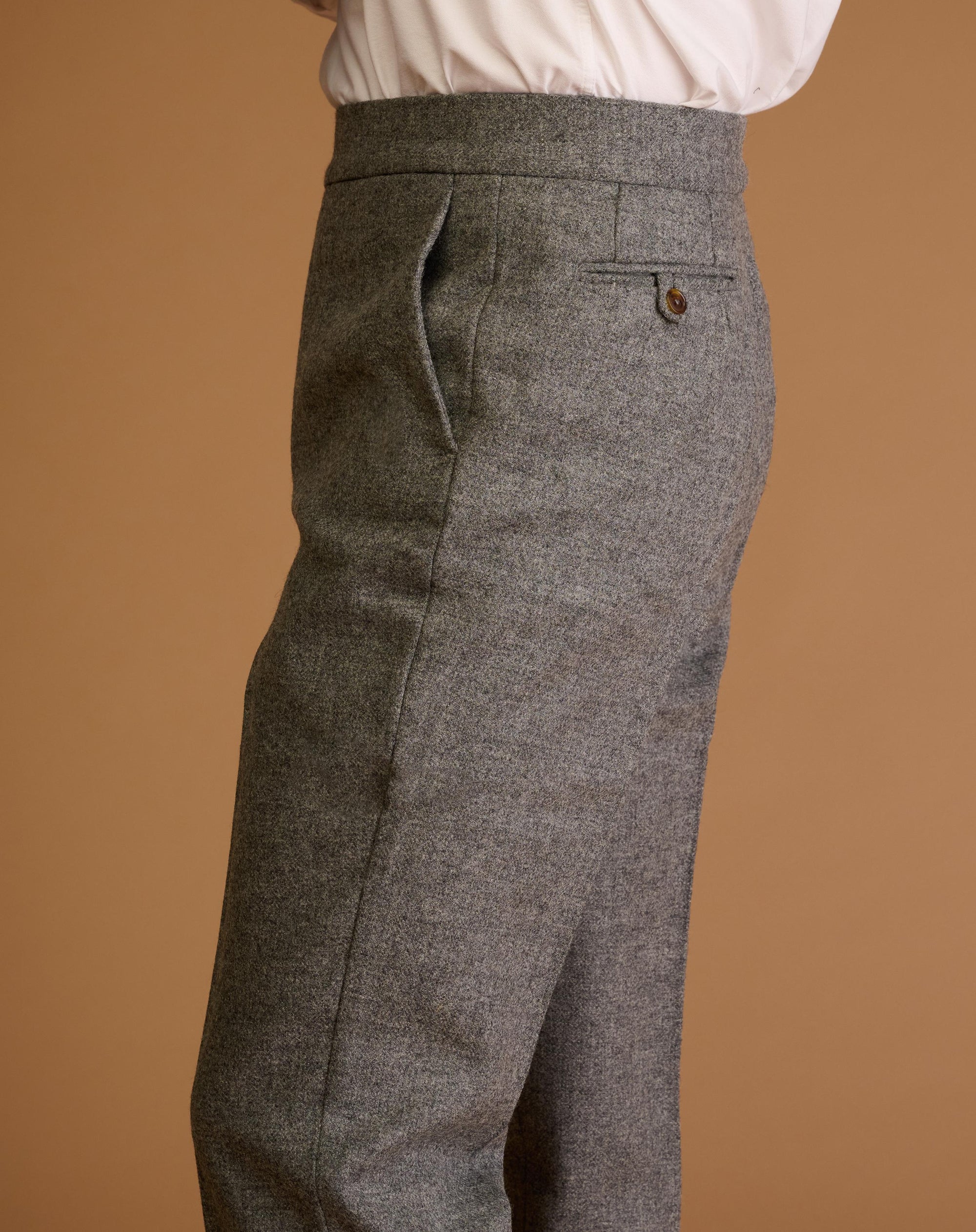 Vintage Cut Flannel Grey Tweed