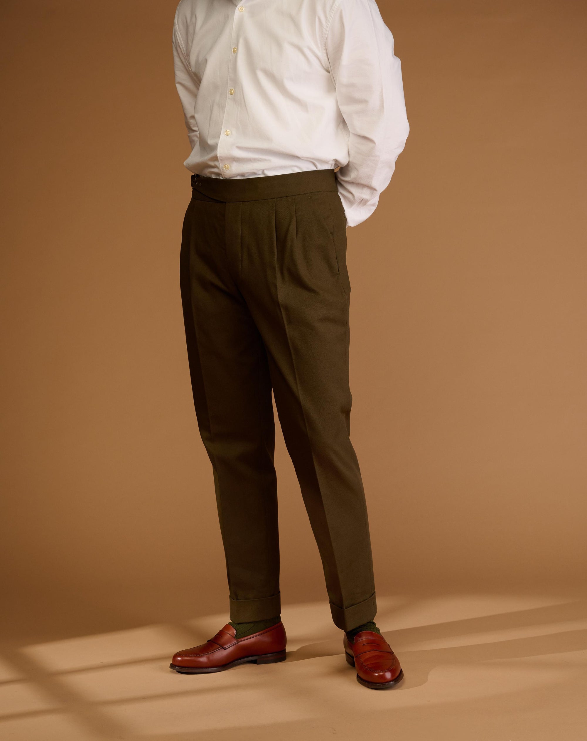 Classic Cut Dark Olive Cotton
