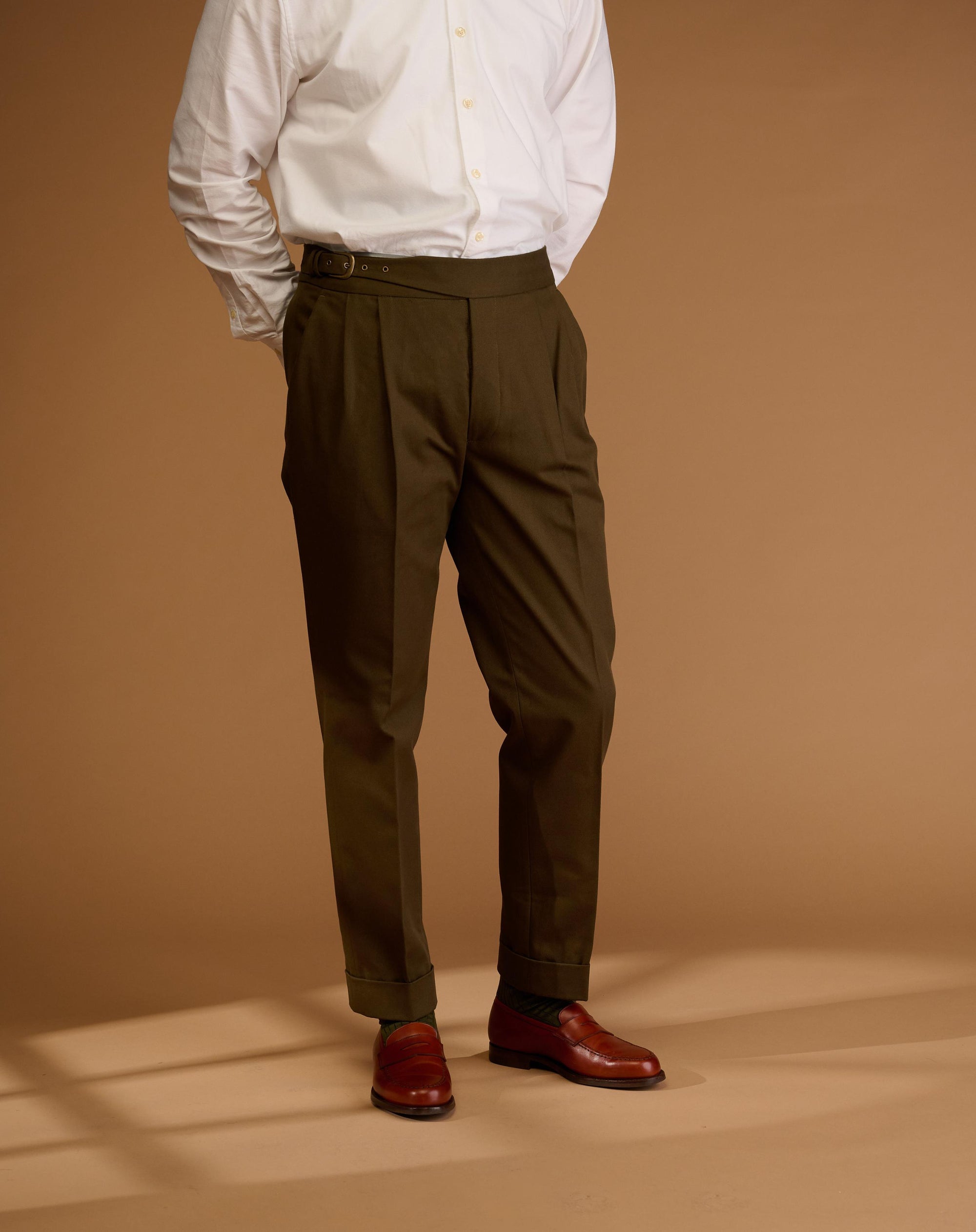 Classic Cut Dark Olive Cotton