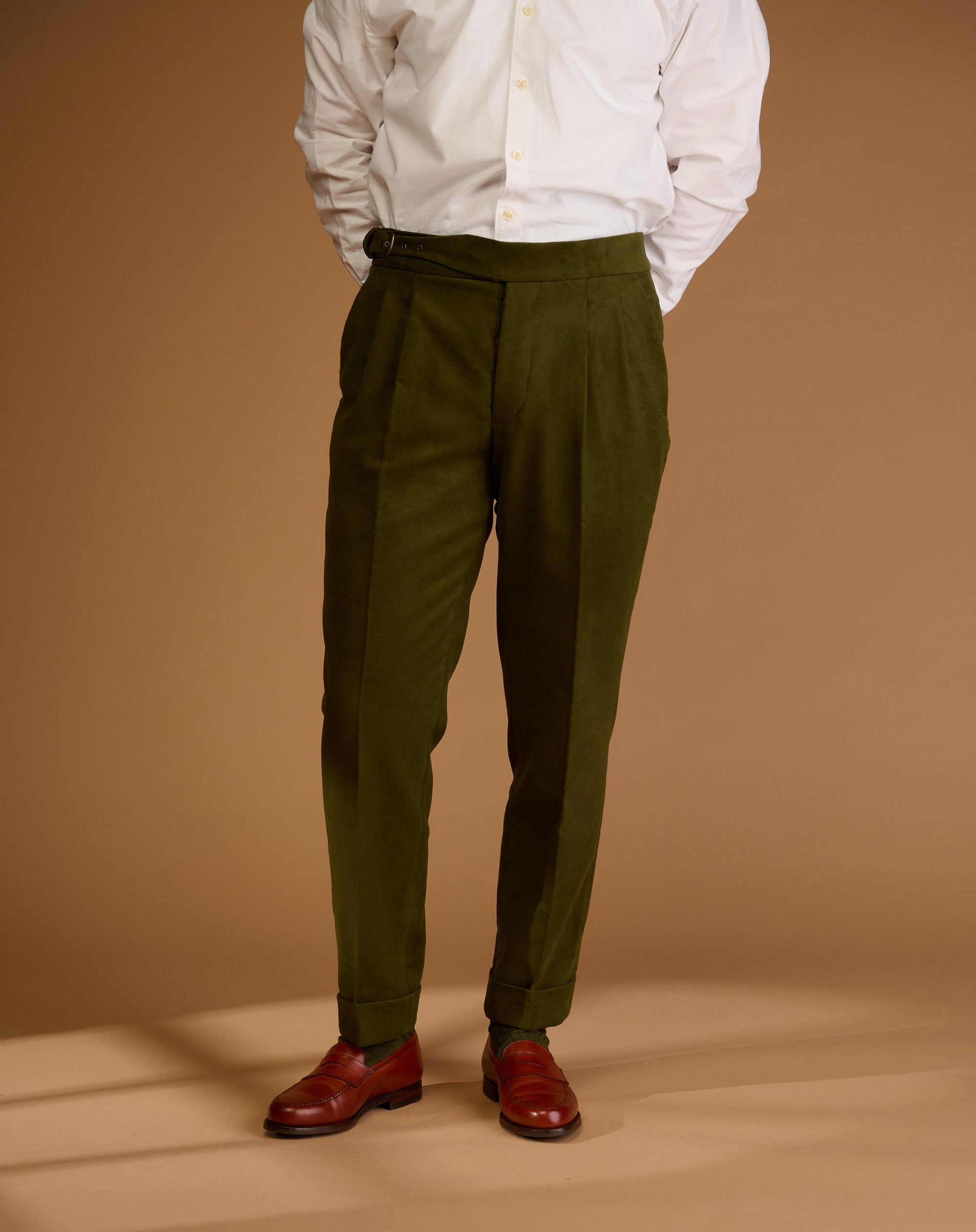 Classic Cut Forest Green Moleskin