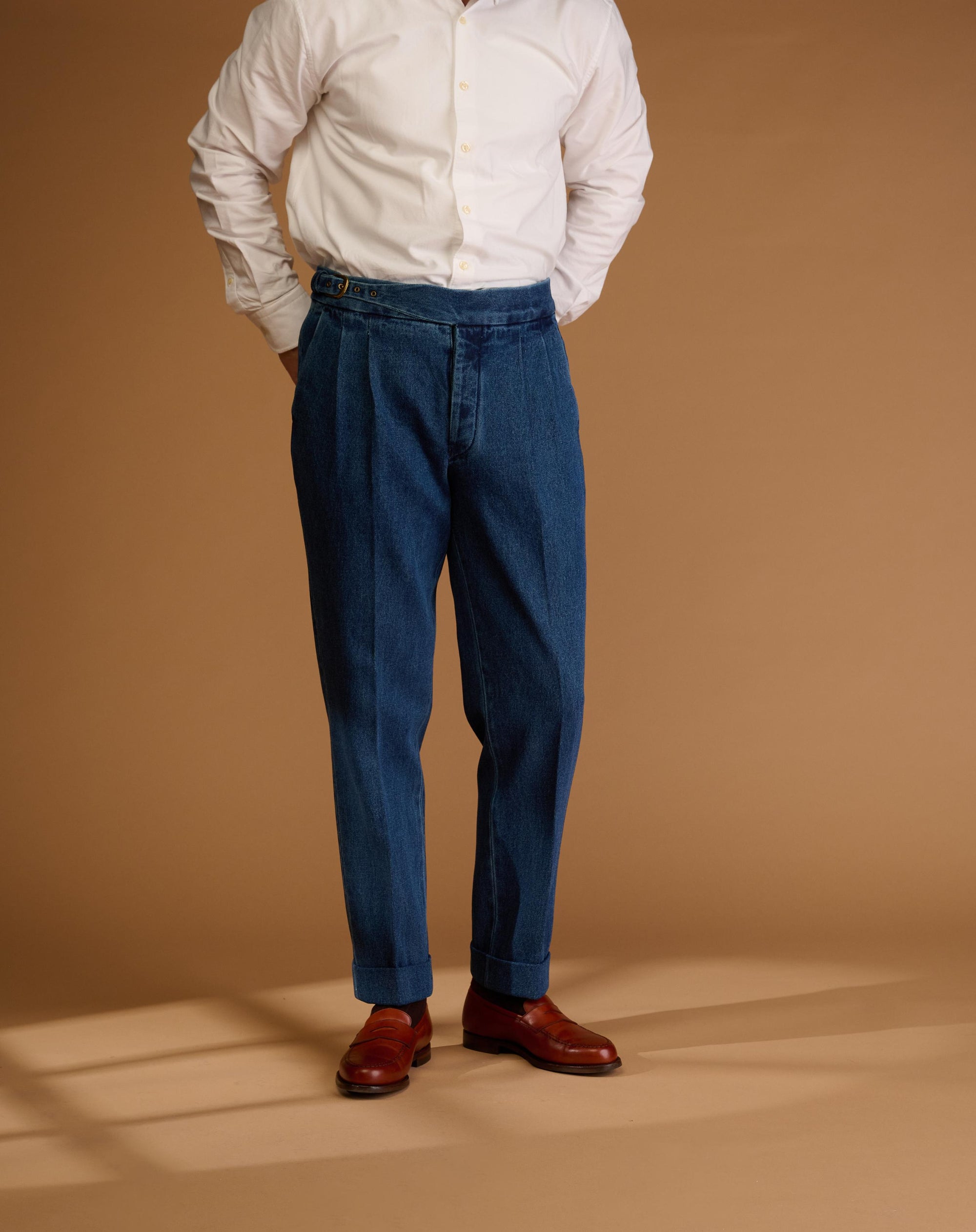Classic Cut Washed Indigo Denim
