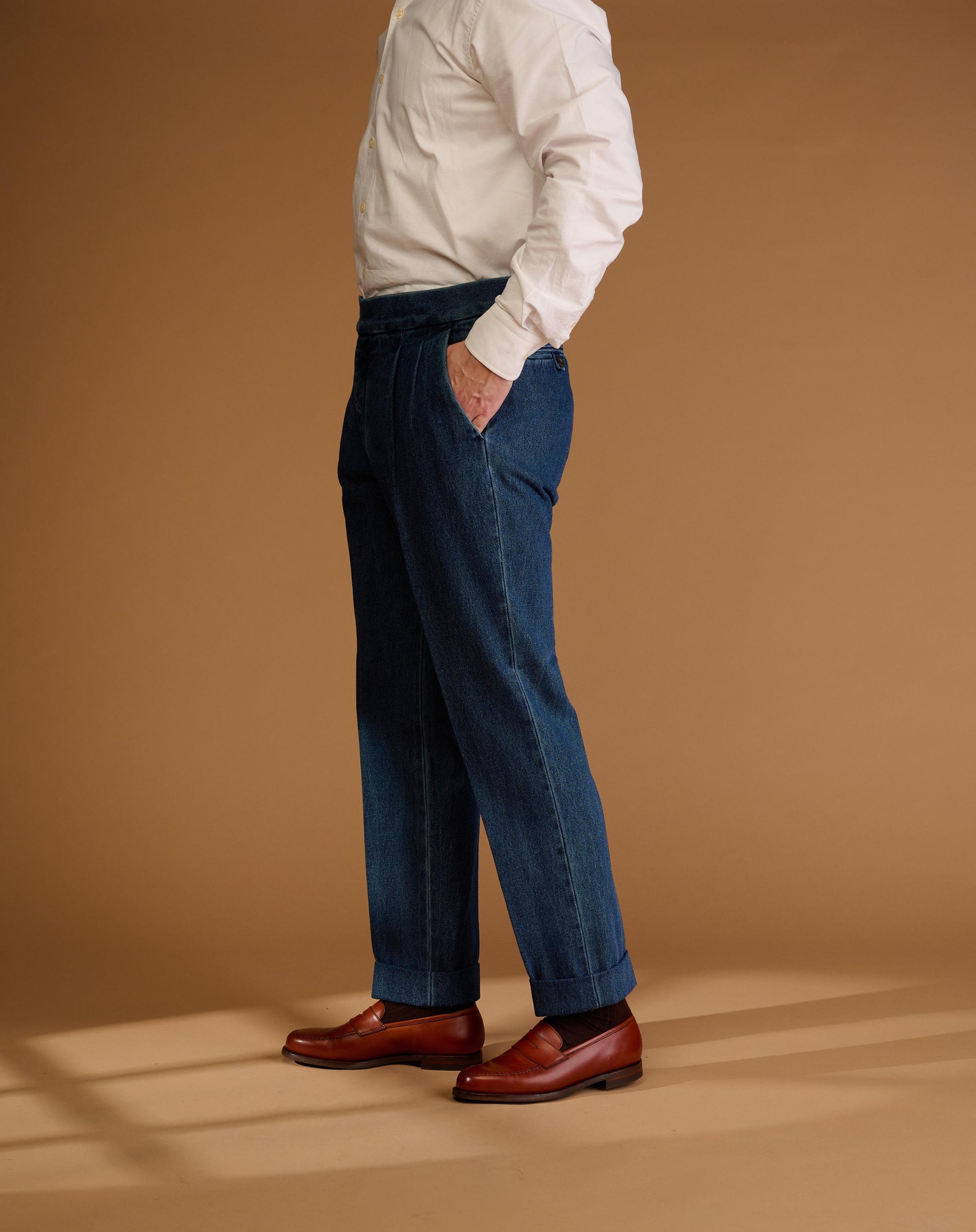 Classic Cut Washed Indigo Denim