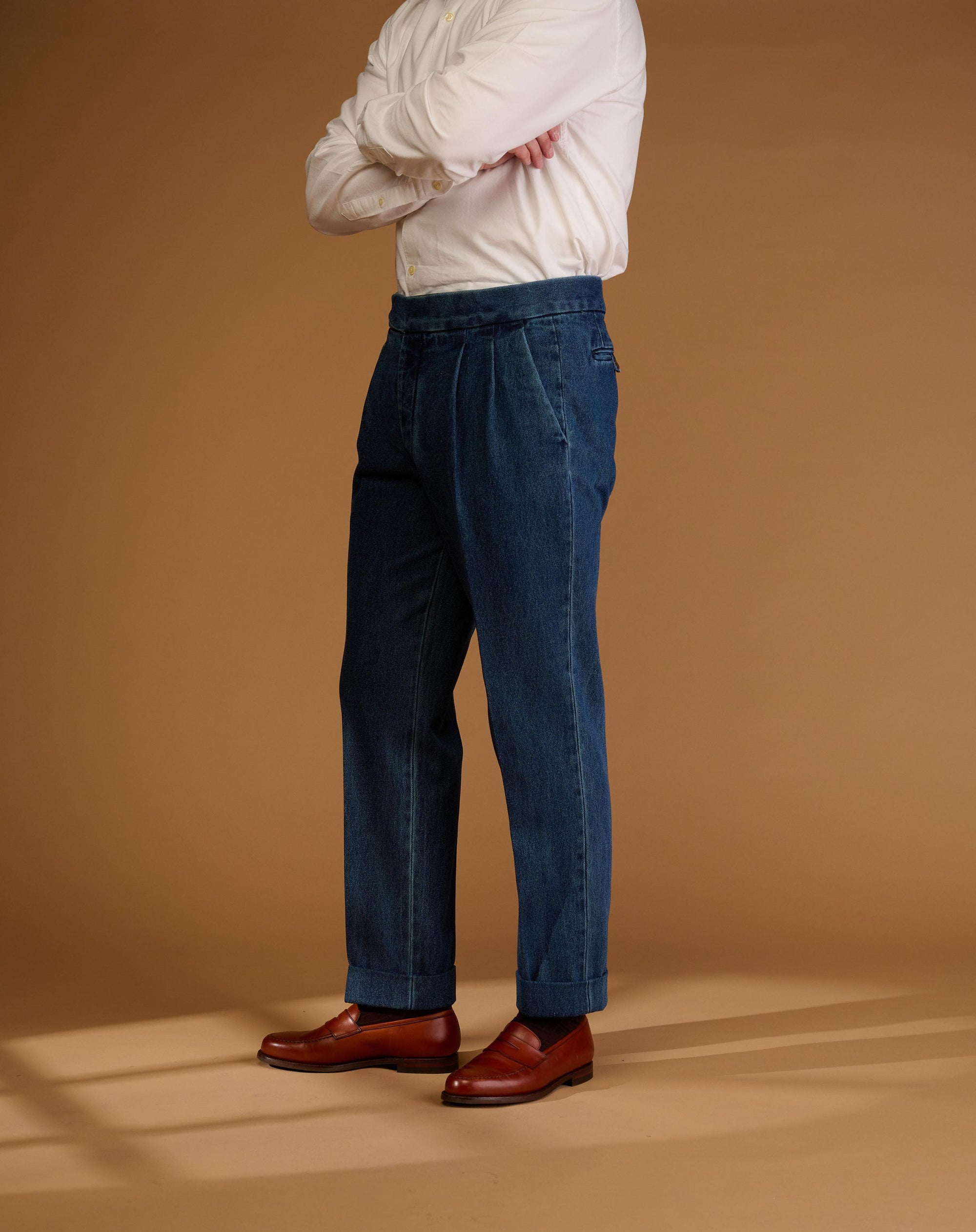 Classic Cut Washed Indigo Denim