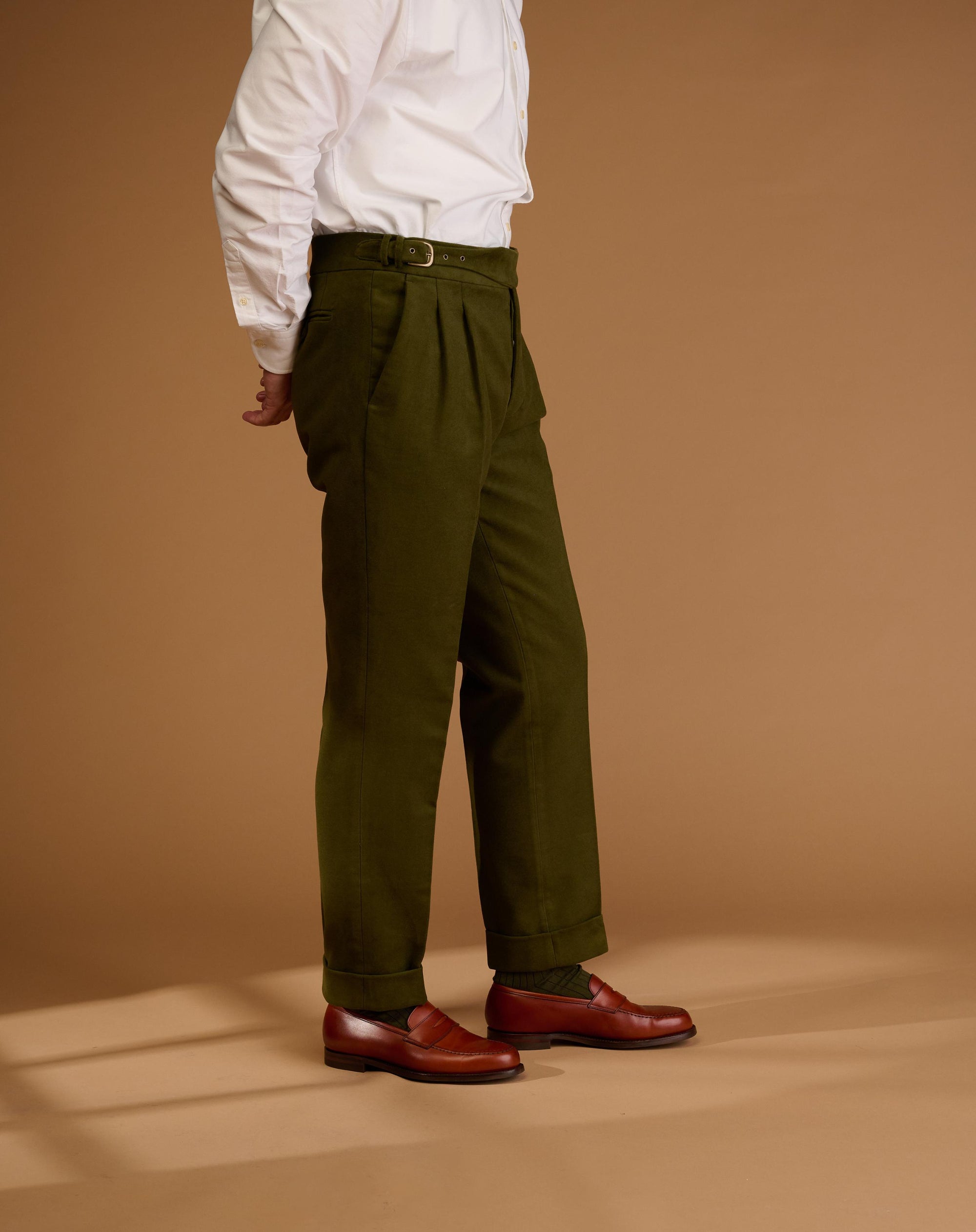 Classic Cut Forest Green Moleskin