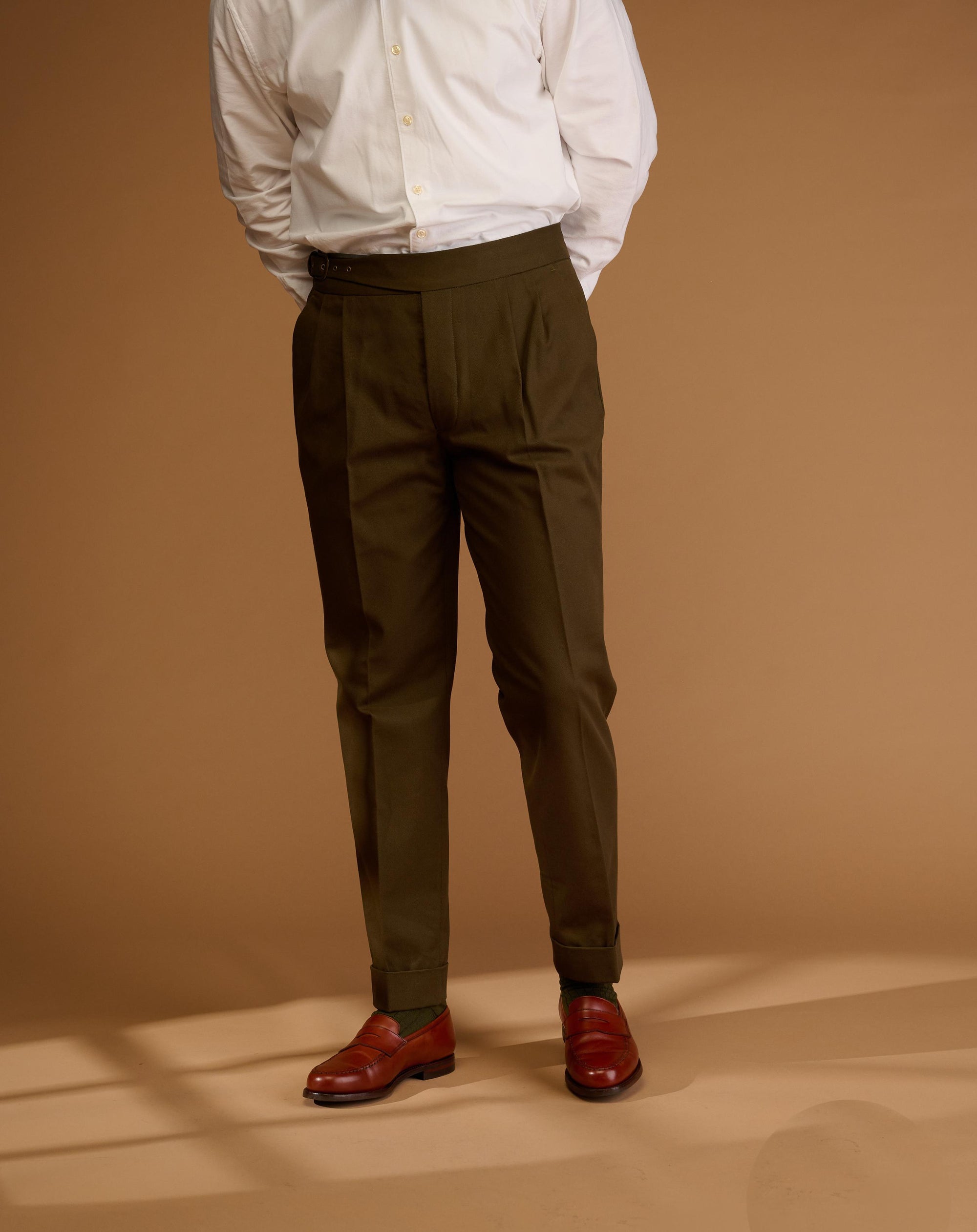 Classic Cut Dark Olive Cotton