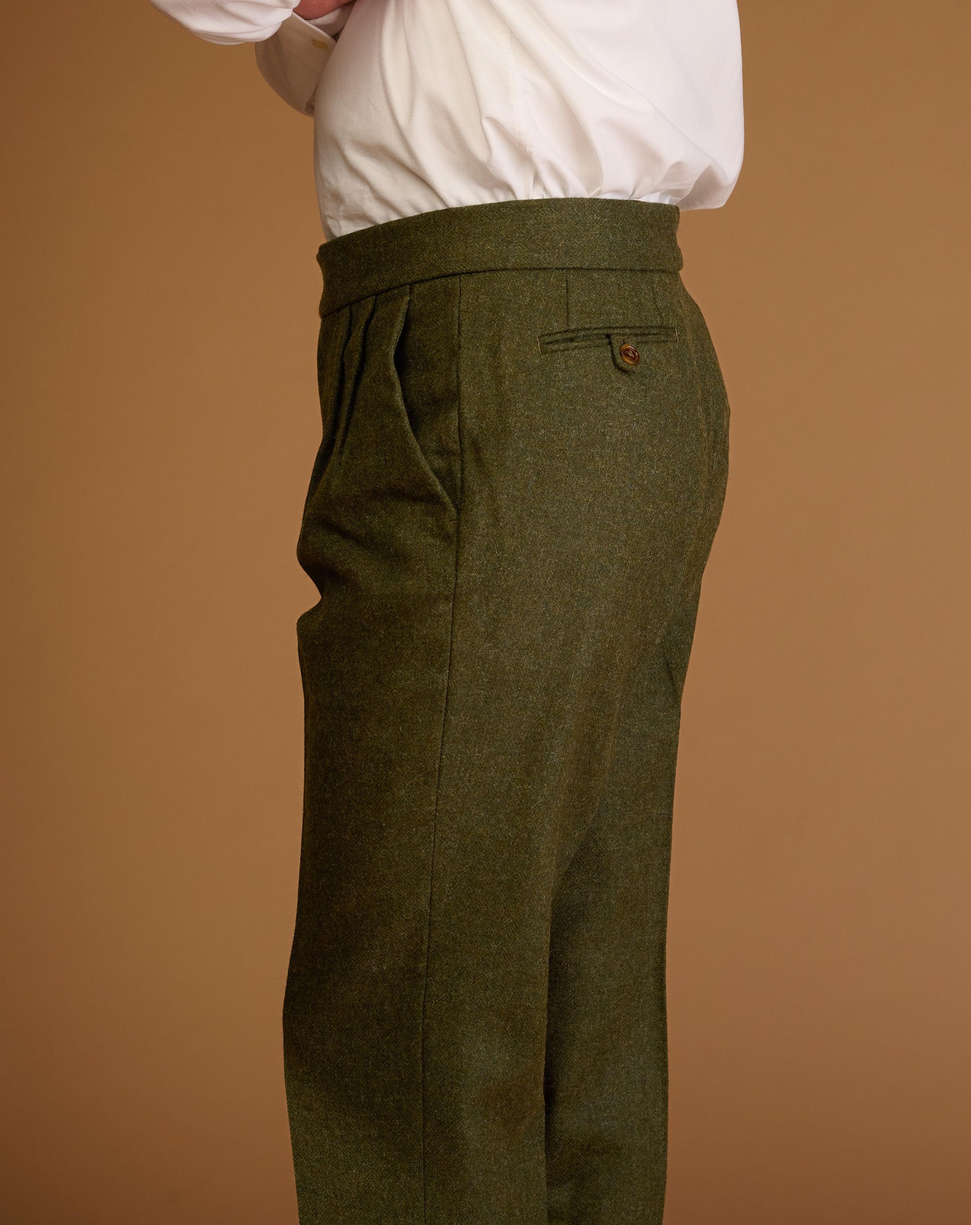Classic Cut Moss Green Tweed