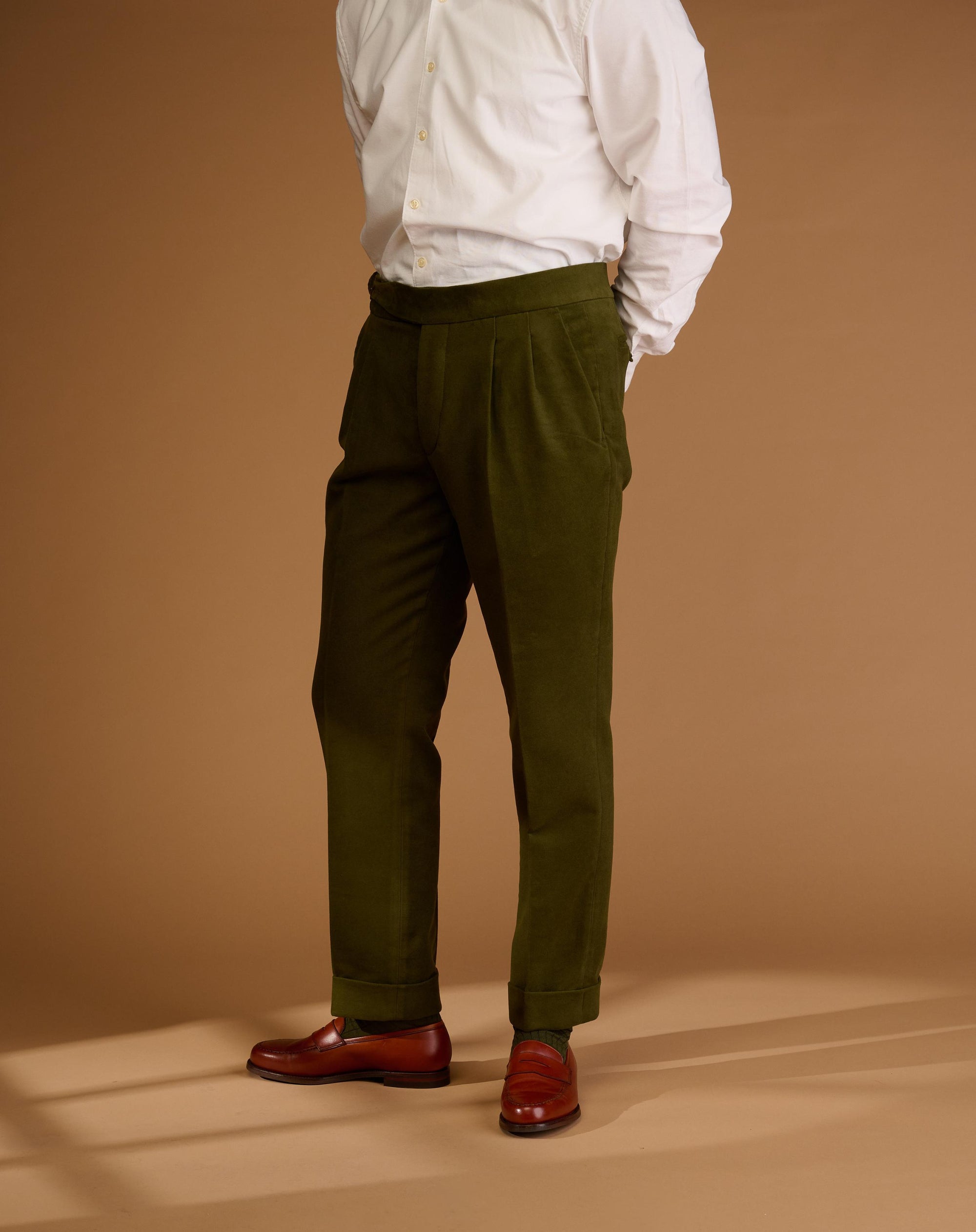 Classic Cut Forest Green Moleskin