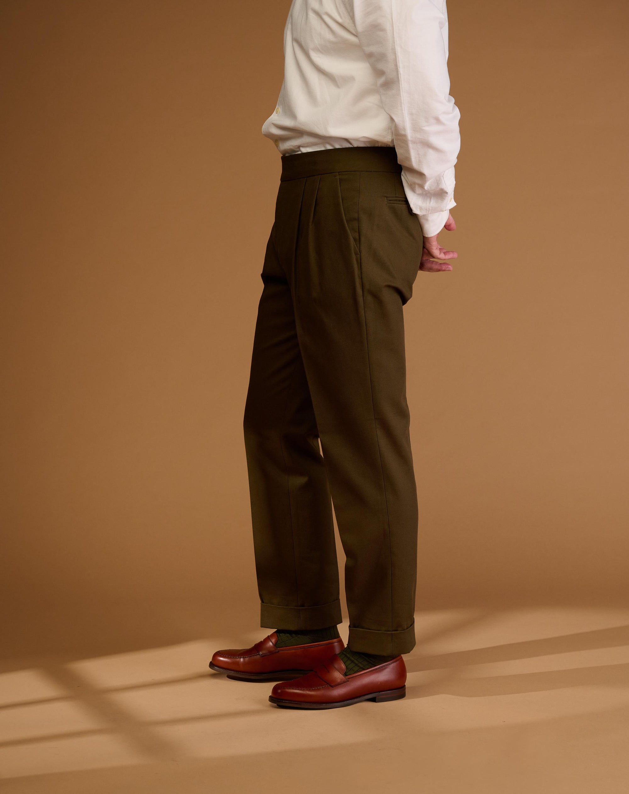 Classic Cut Dark Olive Cotton