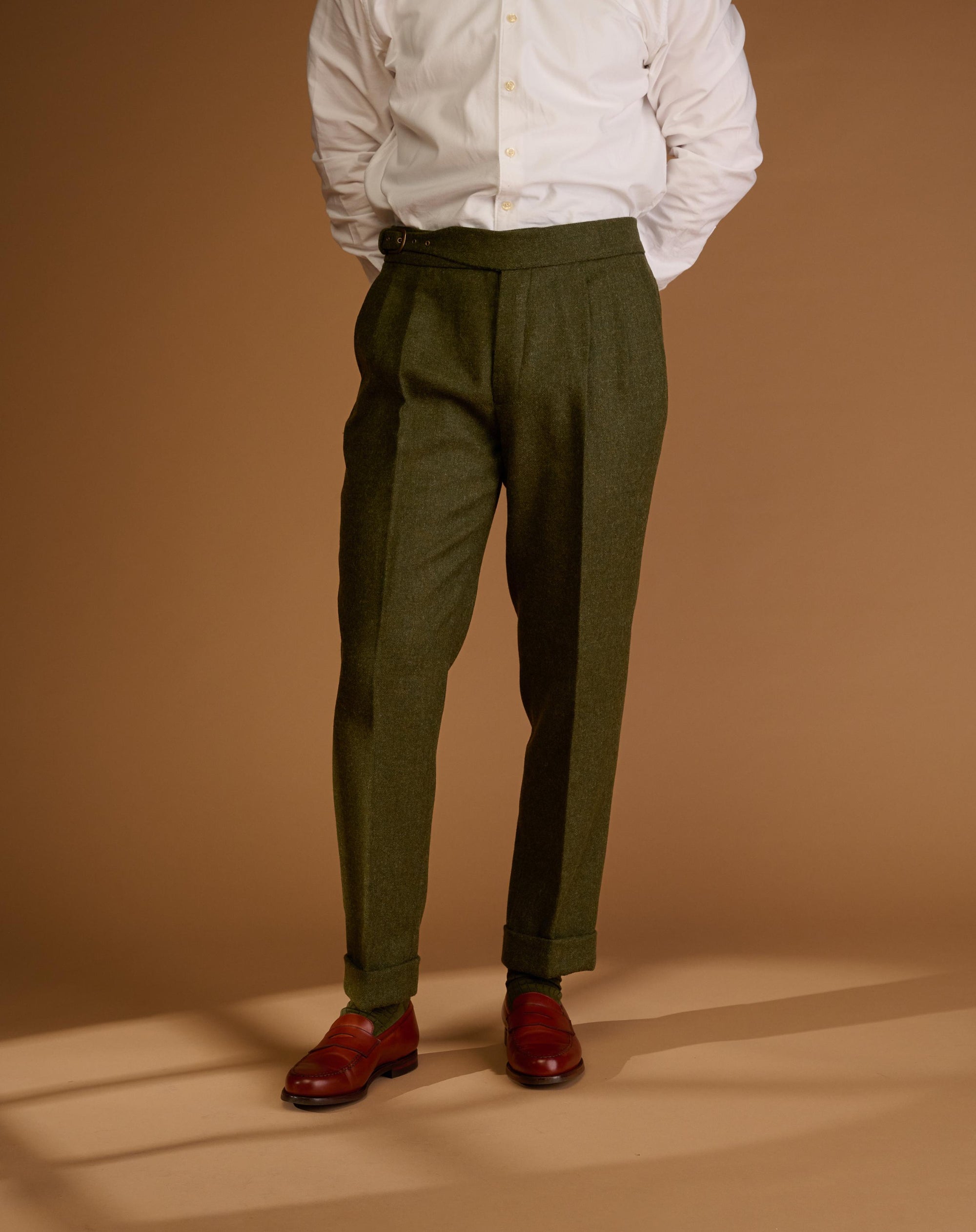 Classic Cut Moss Green Tweed