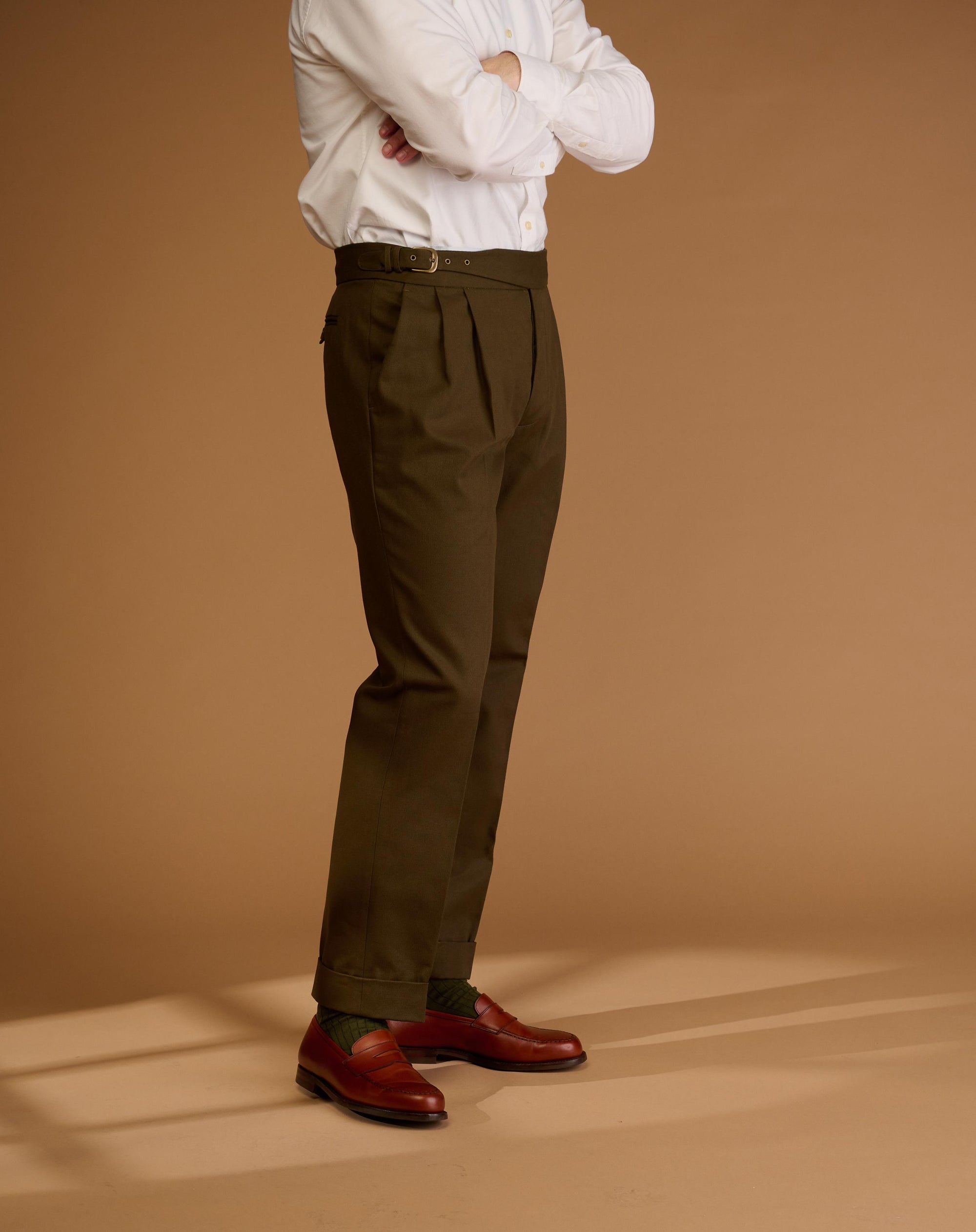 Classic Cut Dark Olive Cotton