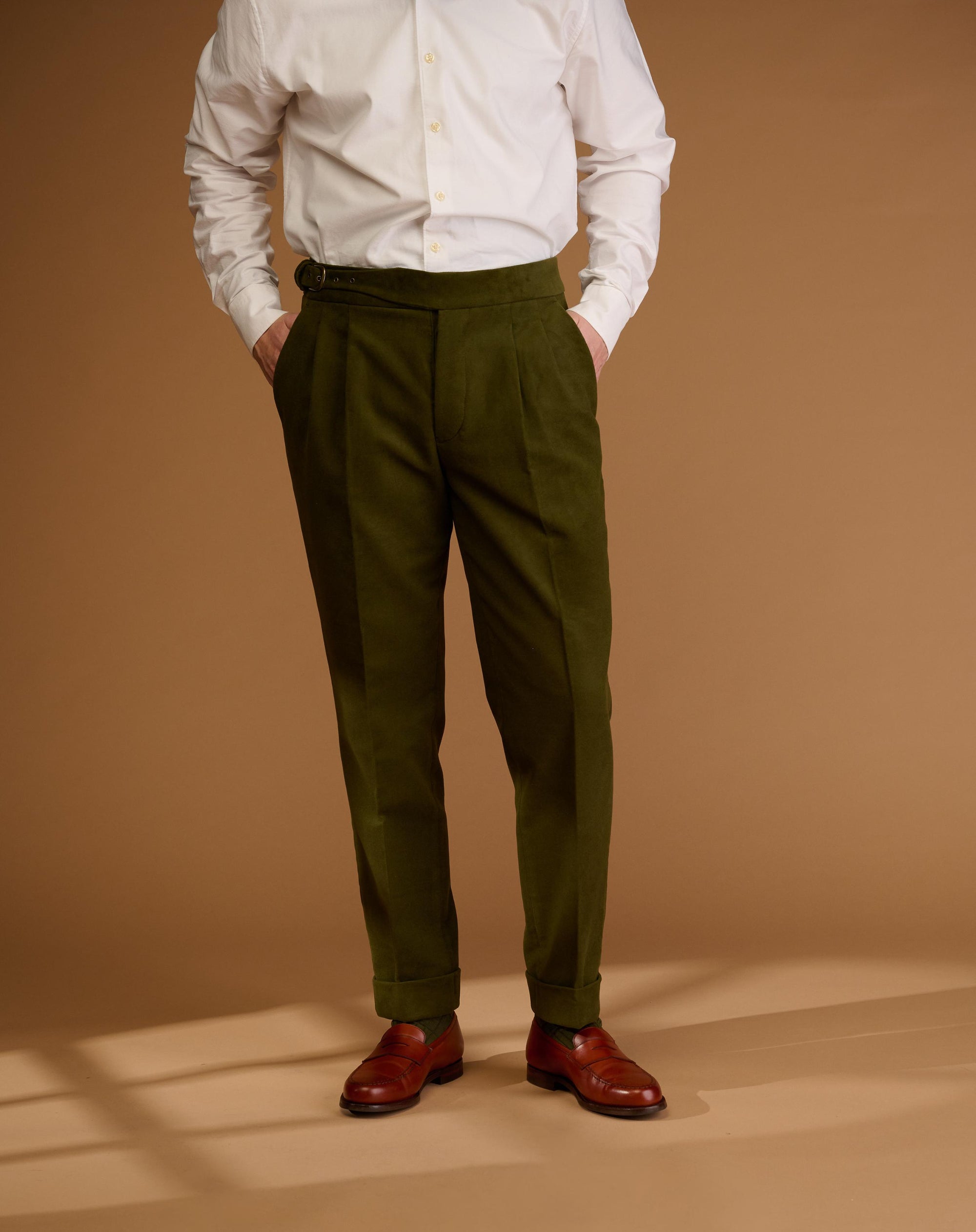 Classic Cut Forest Green Moleskin