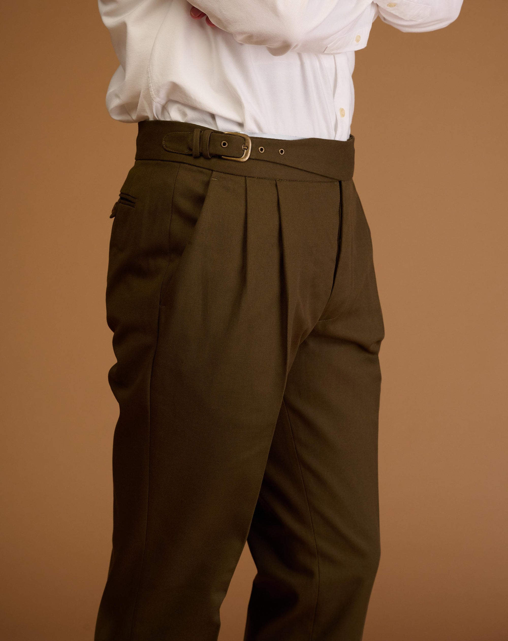 Classic Cut Dark Olive Cotton