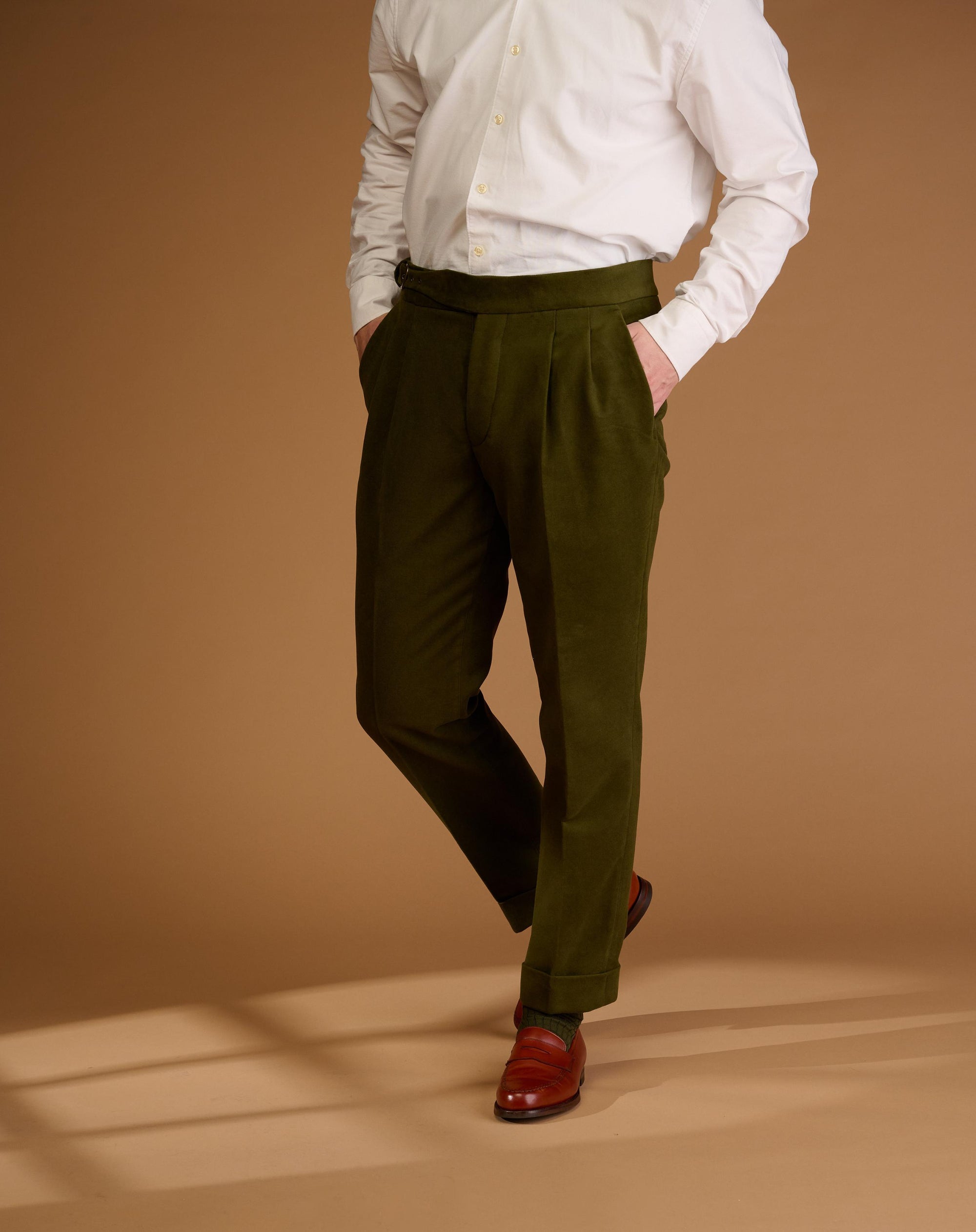 Classic Cut Forest Green Moleskin