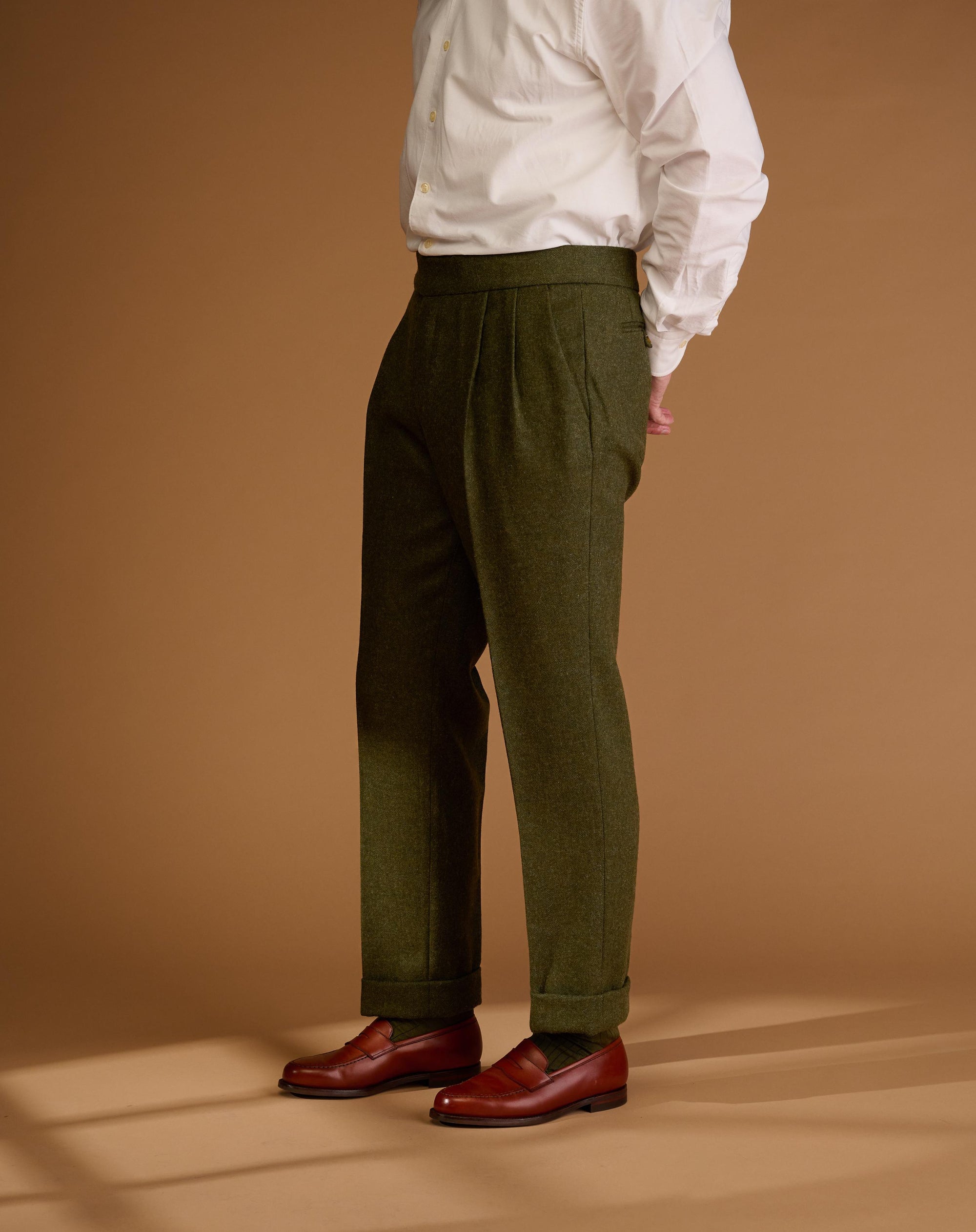 Classic Cut Moss Green Tweed