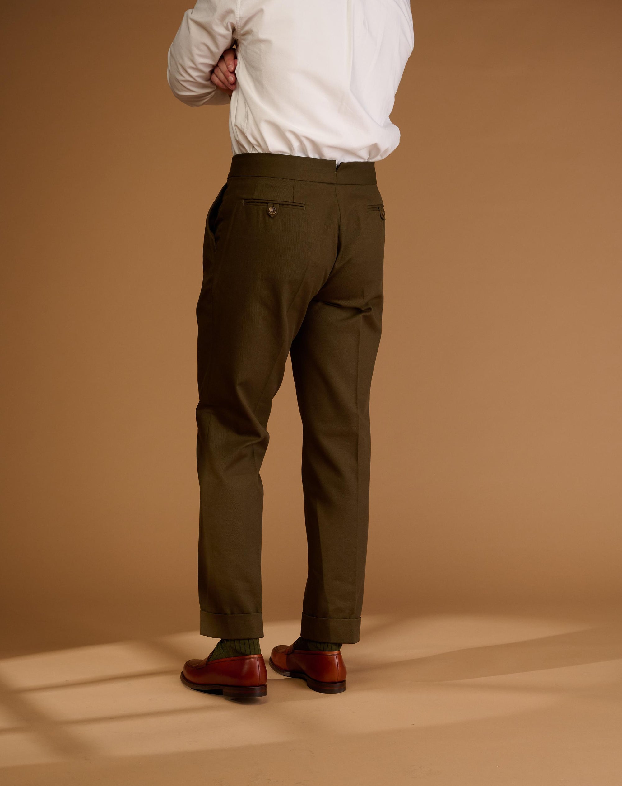 Classic Cut Dark Olive Cotton