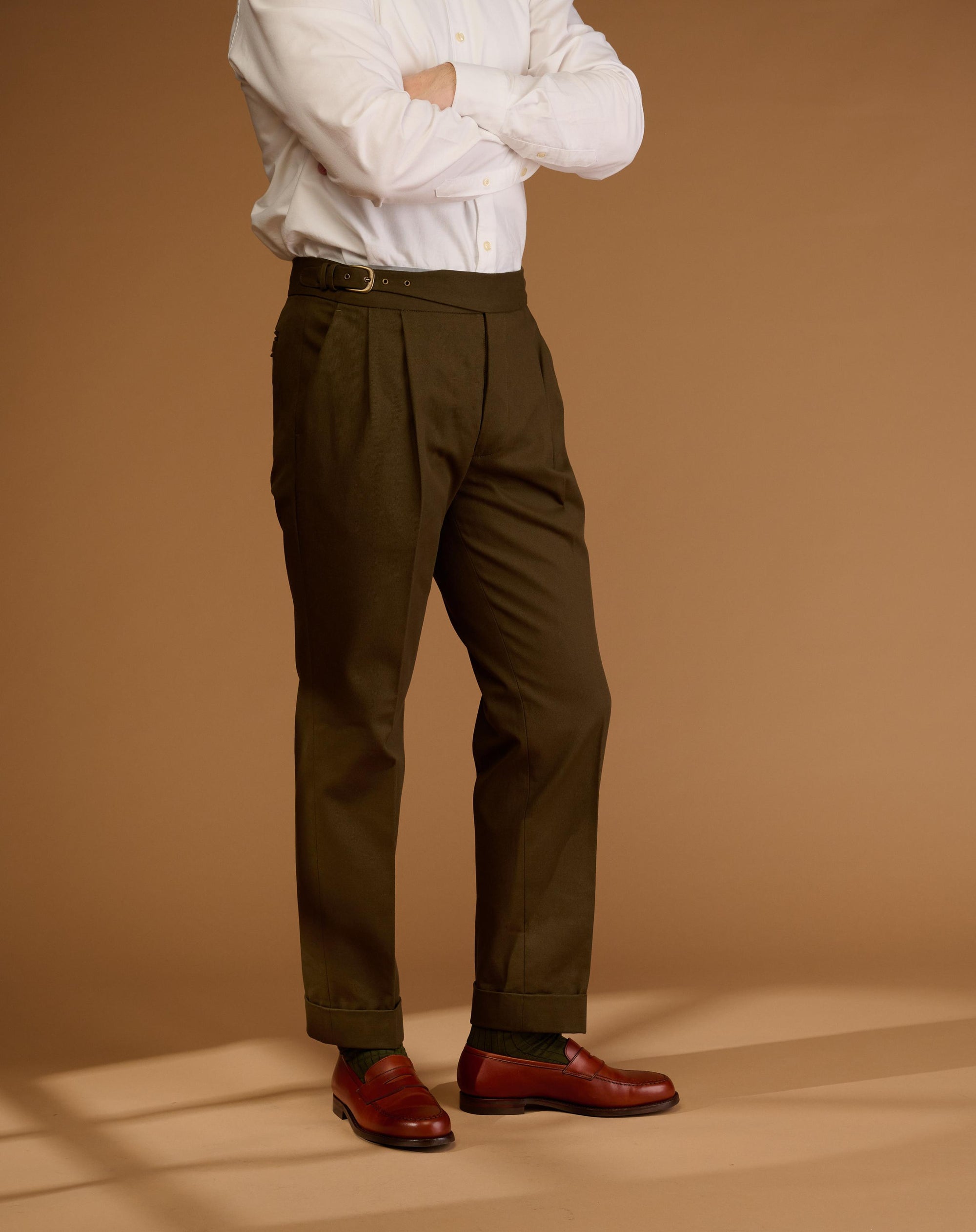 Classic Cut Dark Olive Cotton