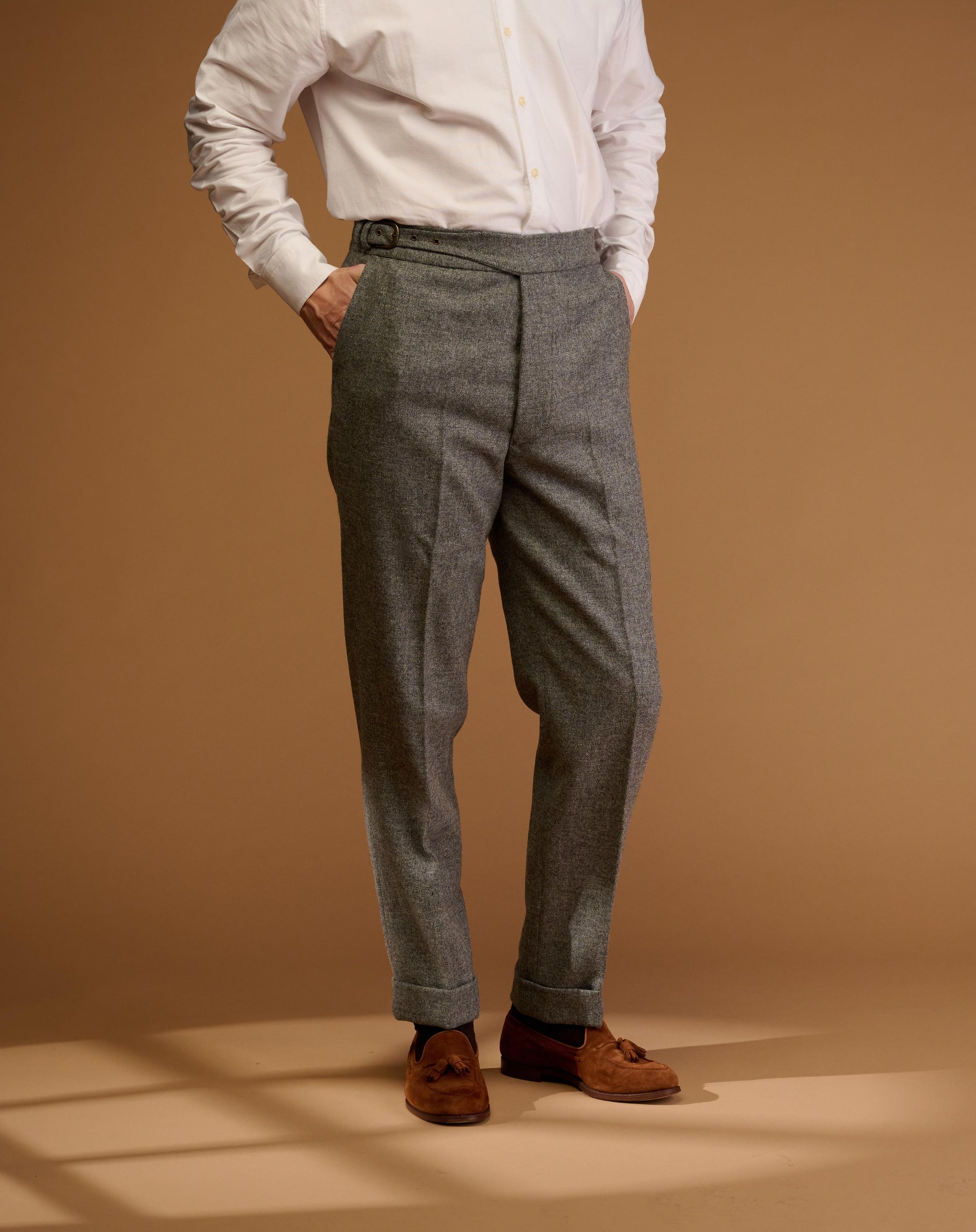 Vintage Cut Flannel Grey Tweed