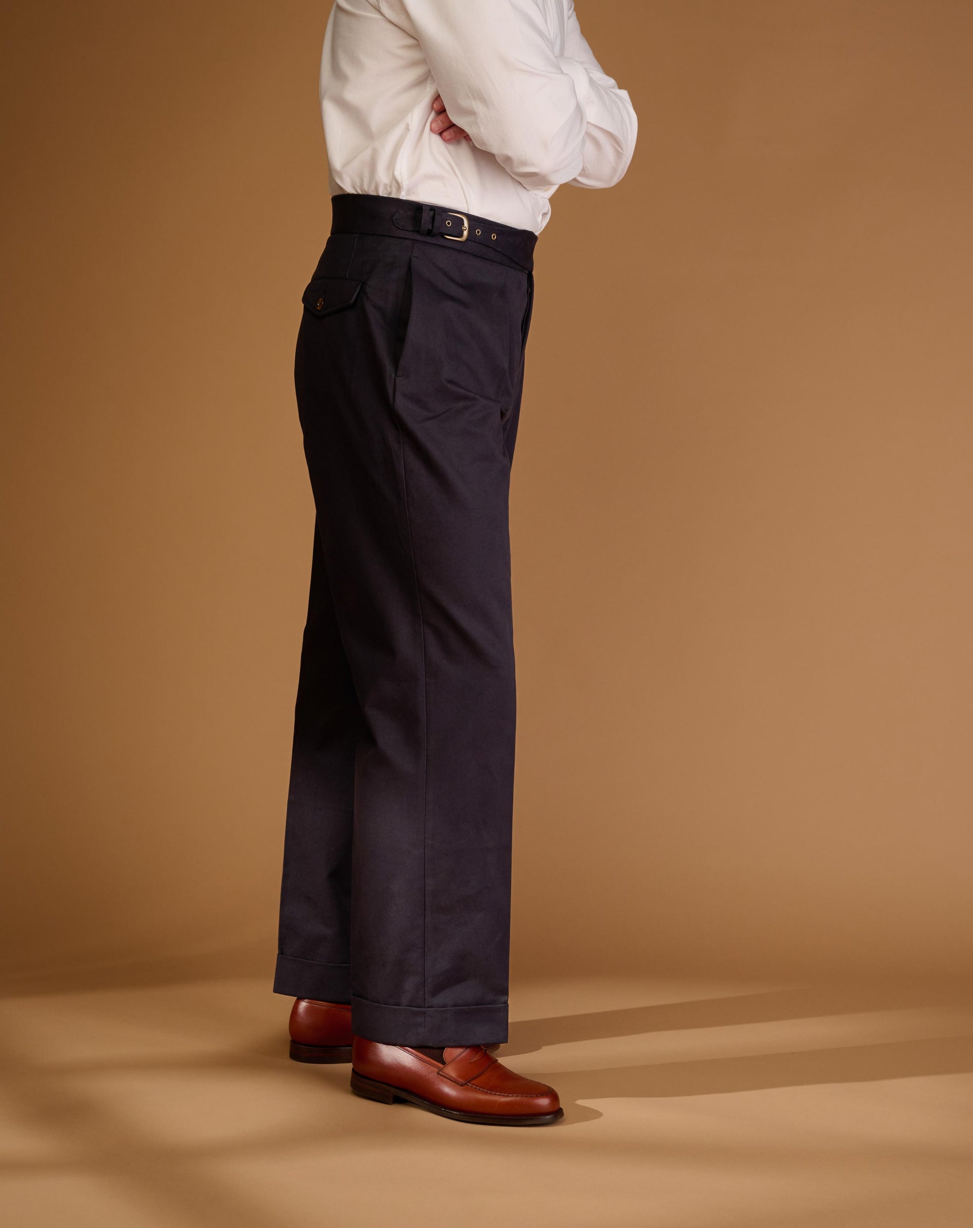 Cadet Cut Navy Blue Cotton
