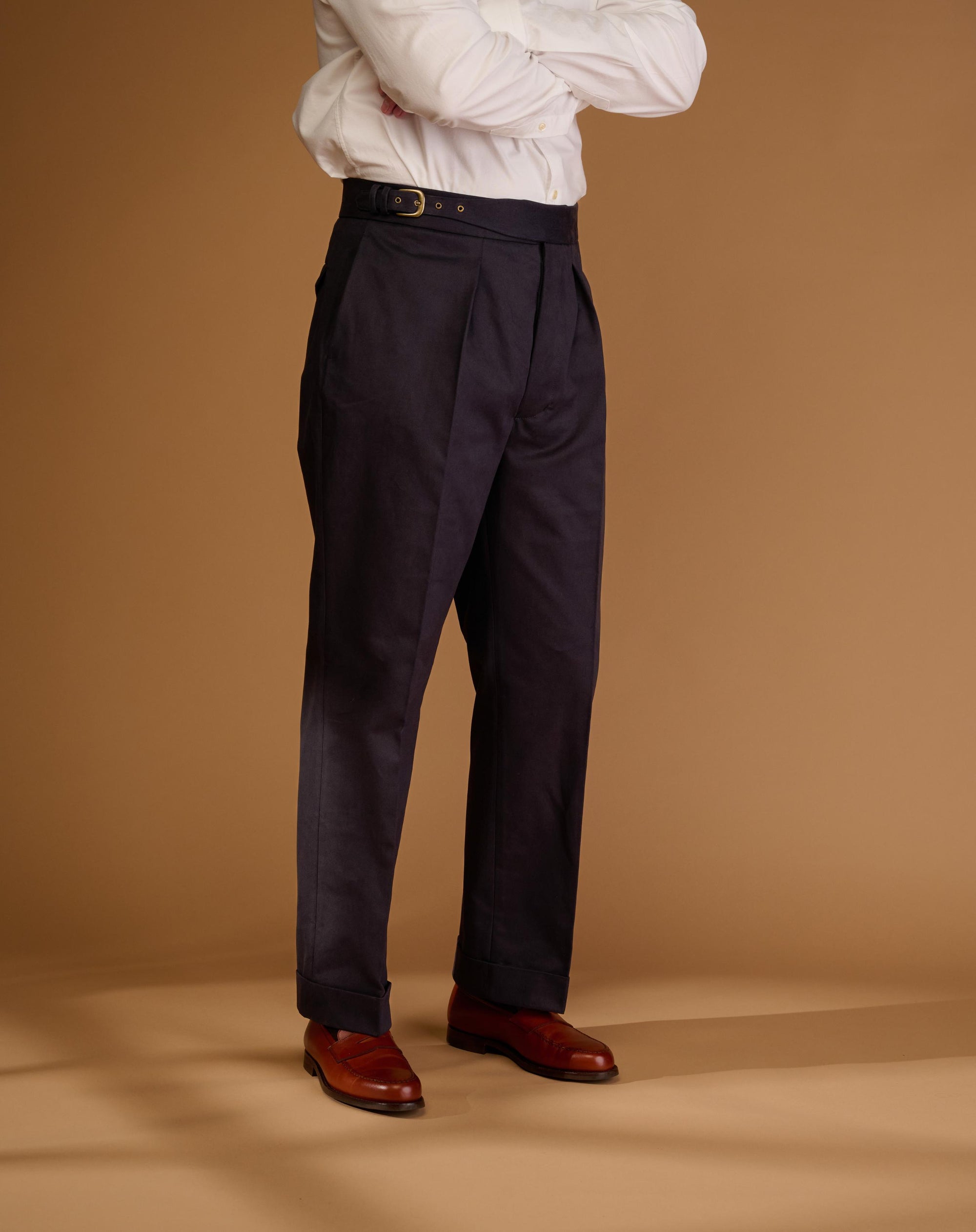 Cadet Cut Navy Blue Cotton
