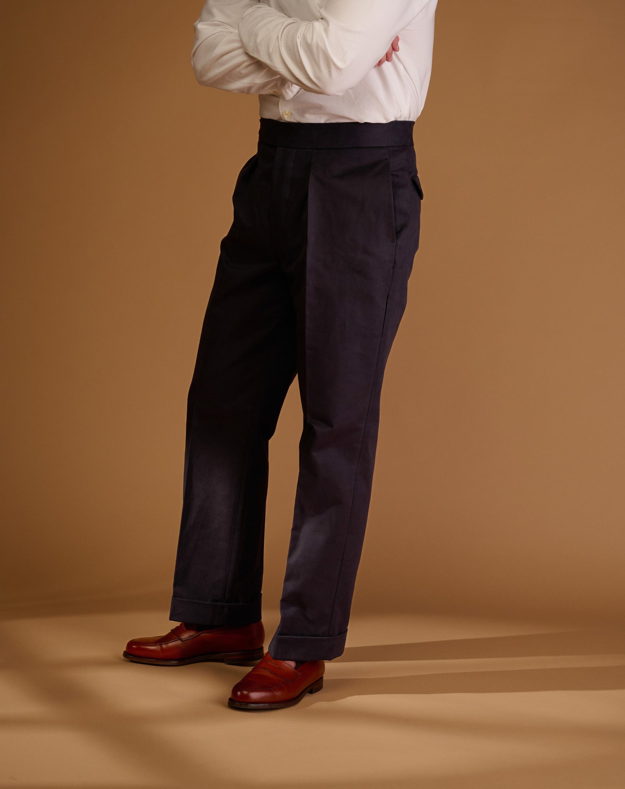 Cadet Cut Navy Blue Cotton