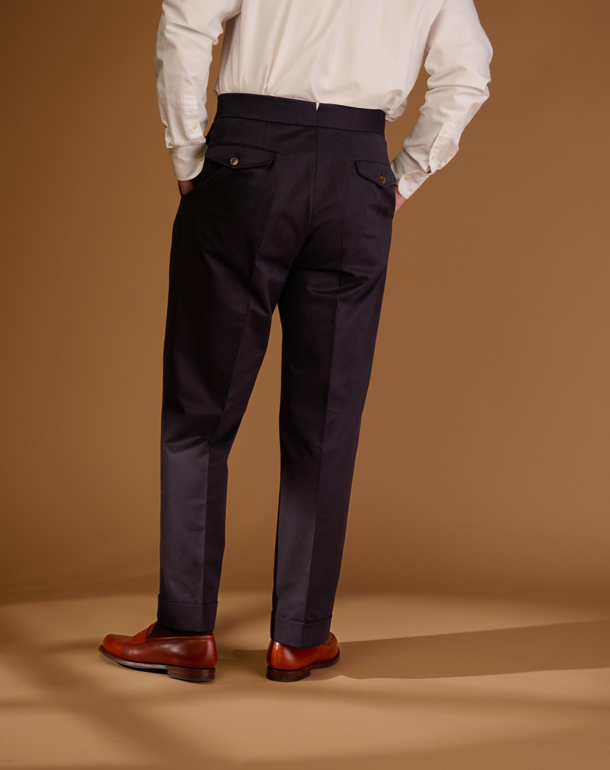 Cadet Cut Navy Blue Cotton