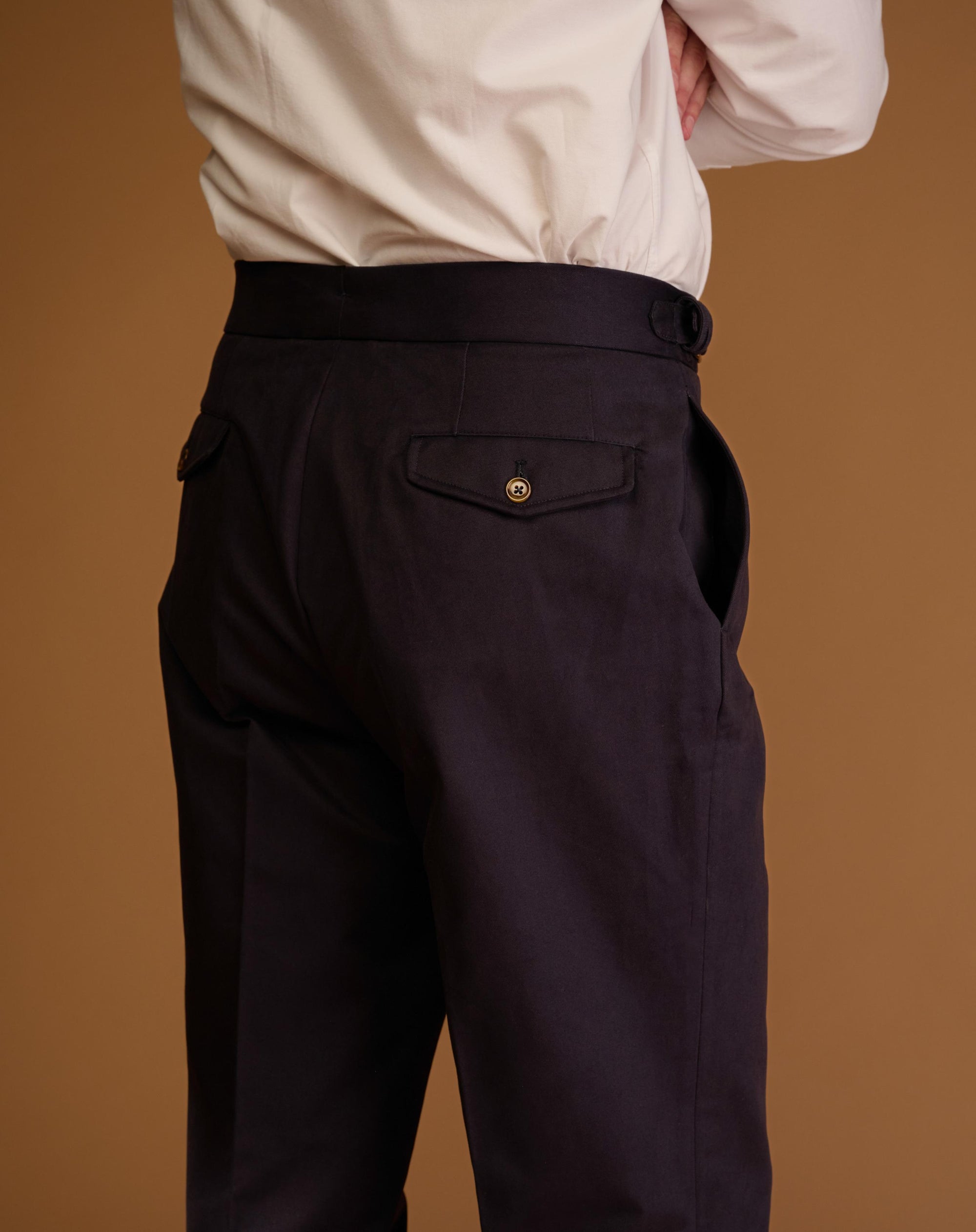 Cadet Cut Navy Blue Cotton