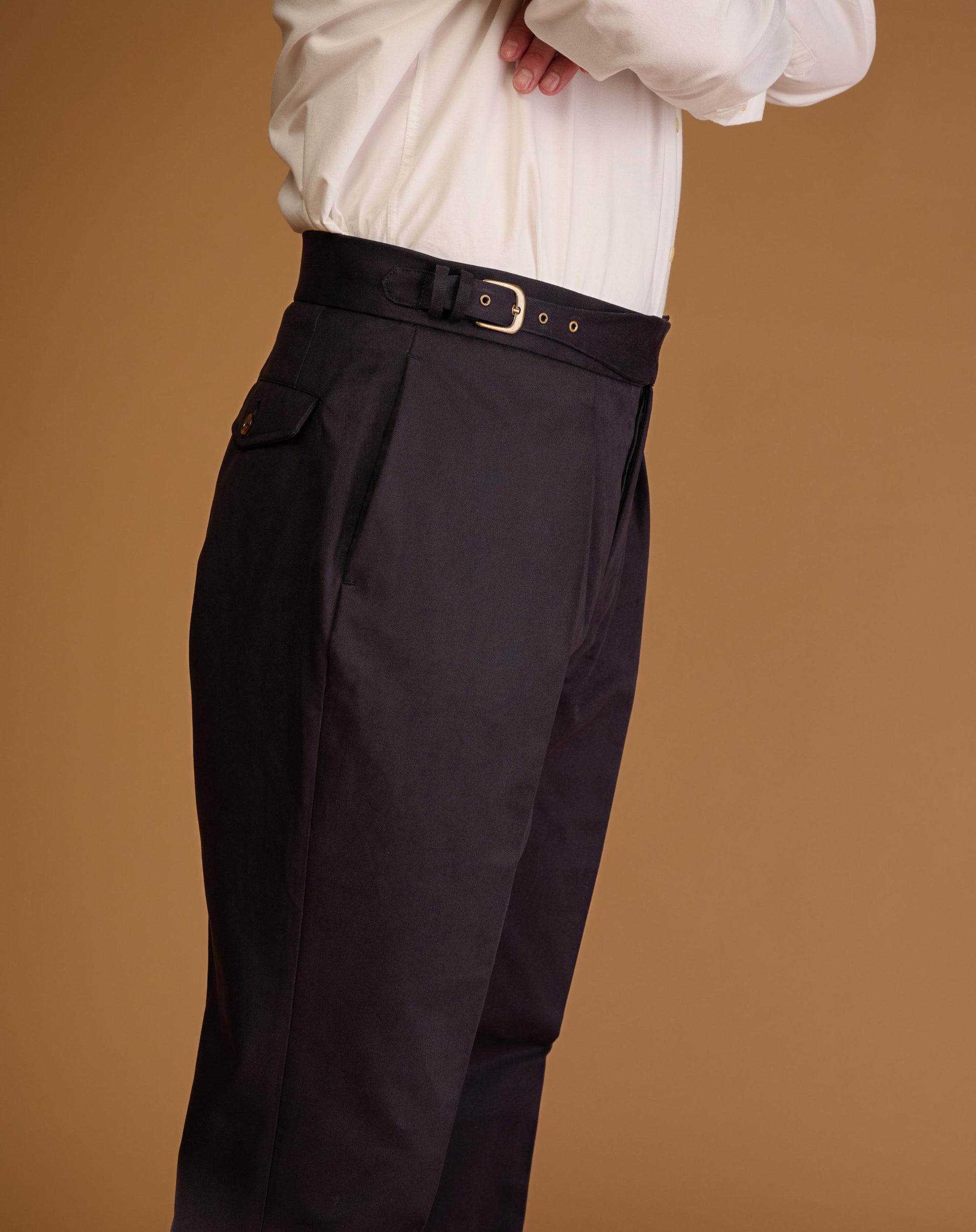 Cadet Cut Navy Blue Cotton