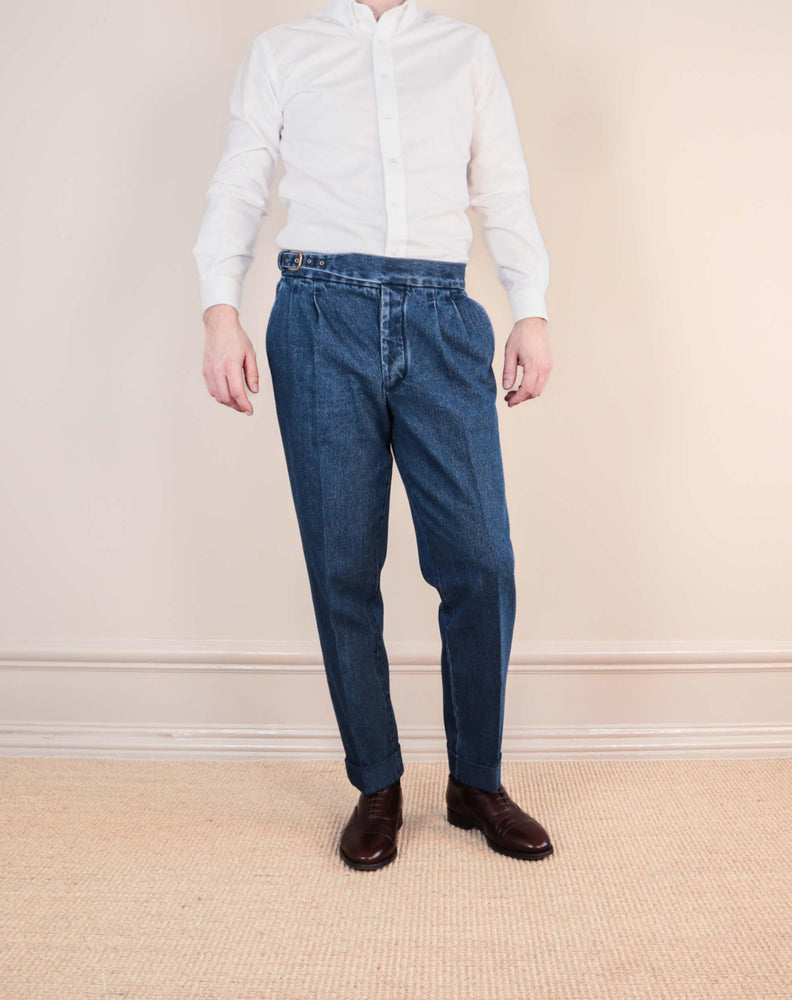 
                  
                    Load image into Gallery viewer, Classic Cut Washed Indigo Denim
                  
                