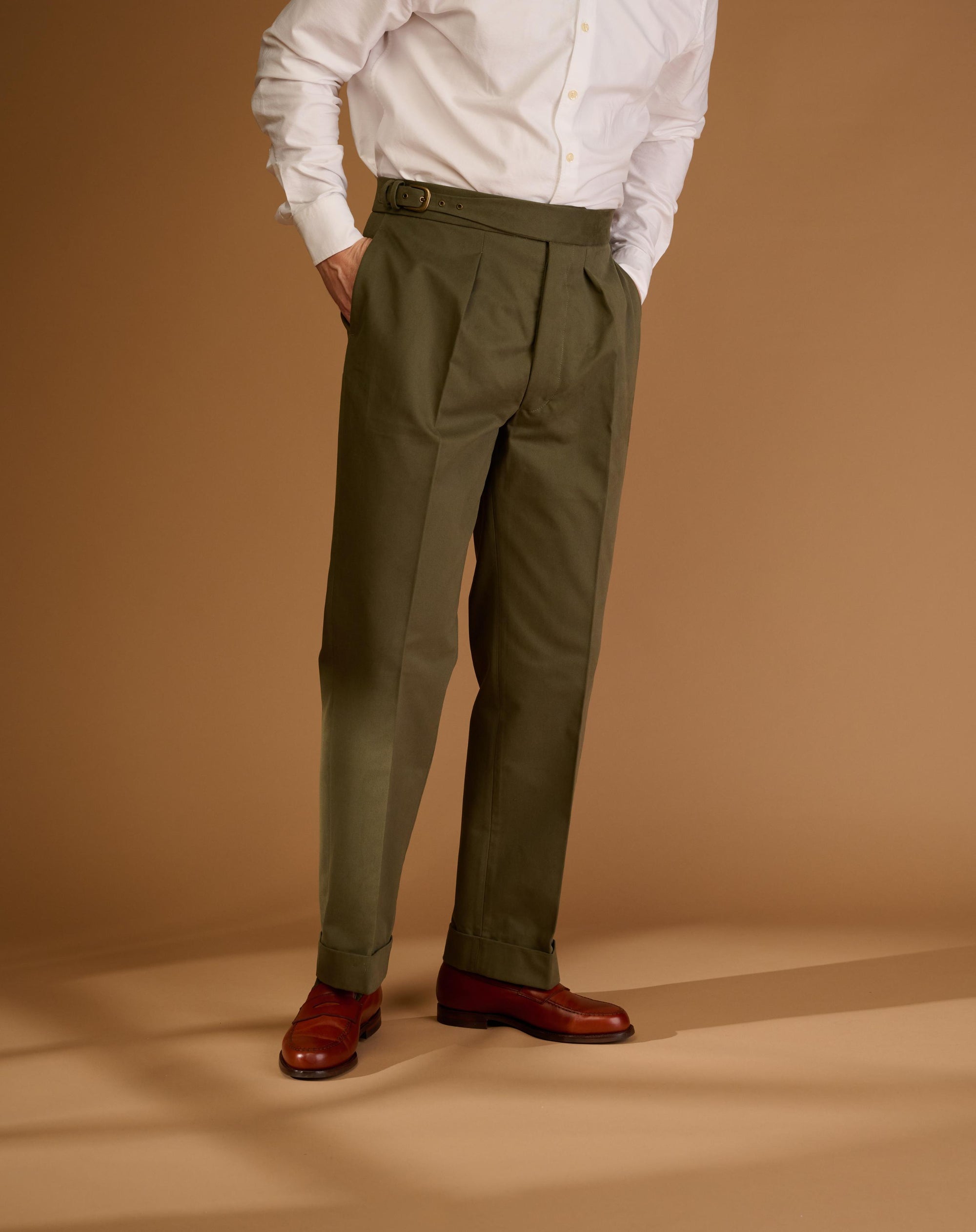 Cadet Cut Khaki Green Cotton