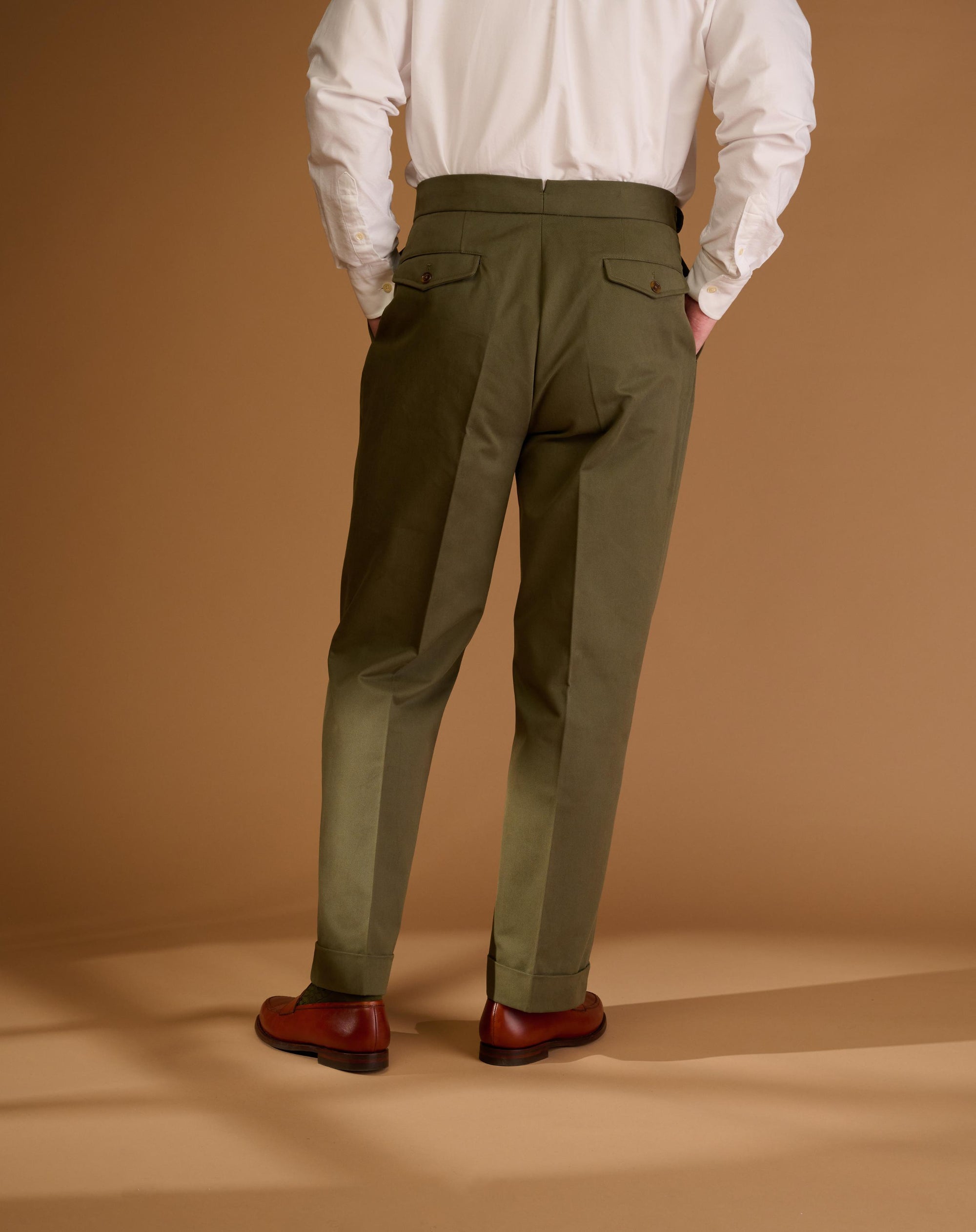 Cadet Cut Khaki Green Cotton