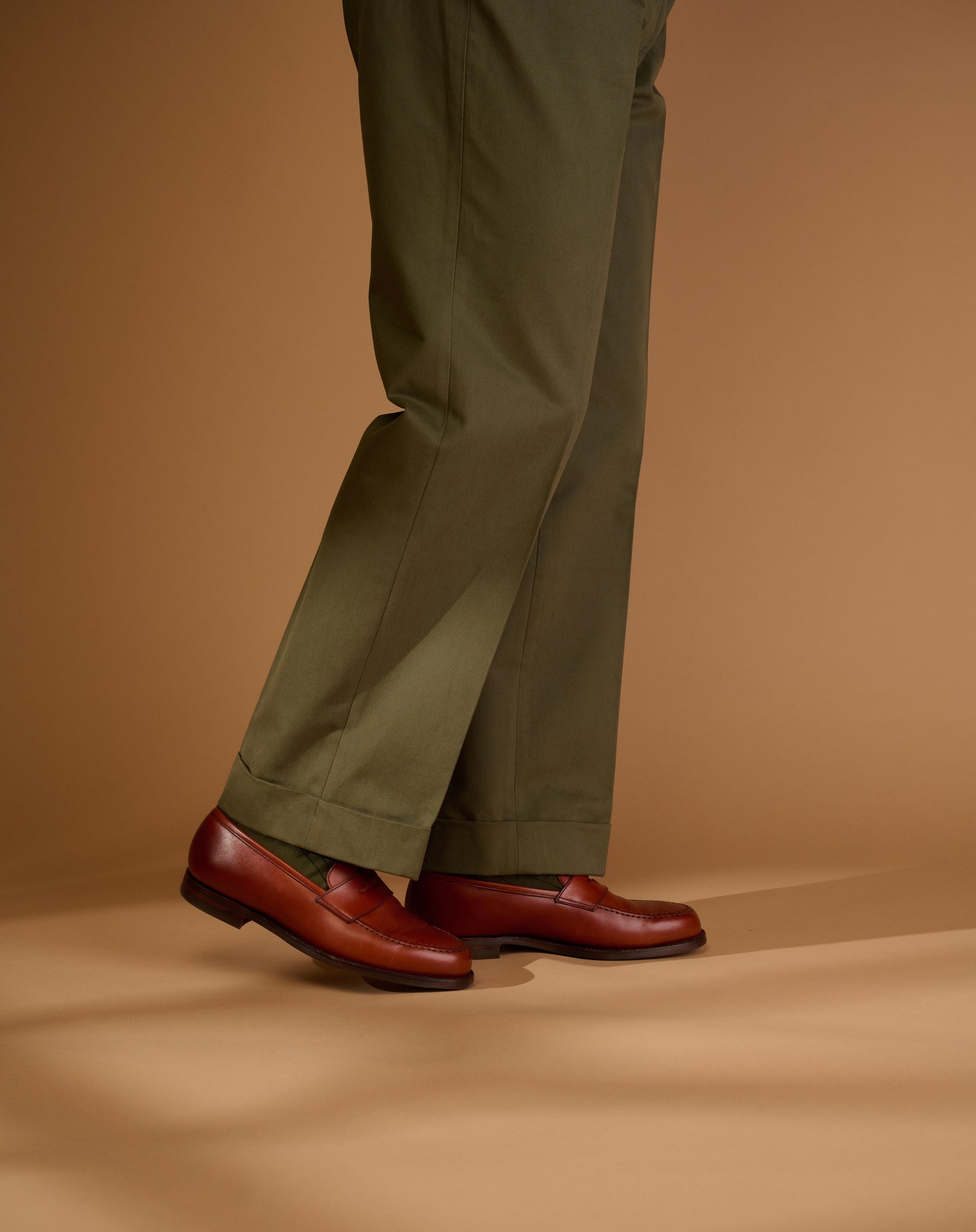 Cadet Cut Khaki Green Cotton