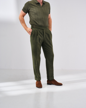 
                  
                    Load image into Gallery viewer, Classic Cut Moss Green Tweed
                  
                